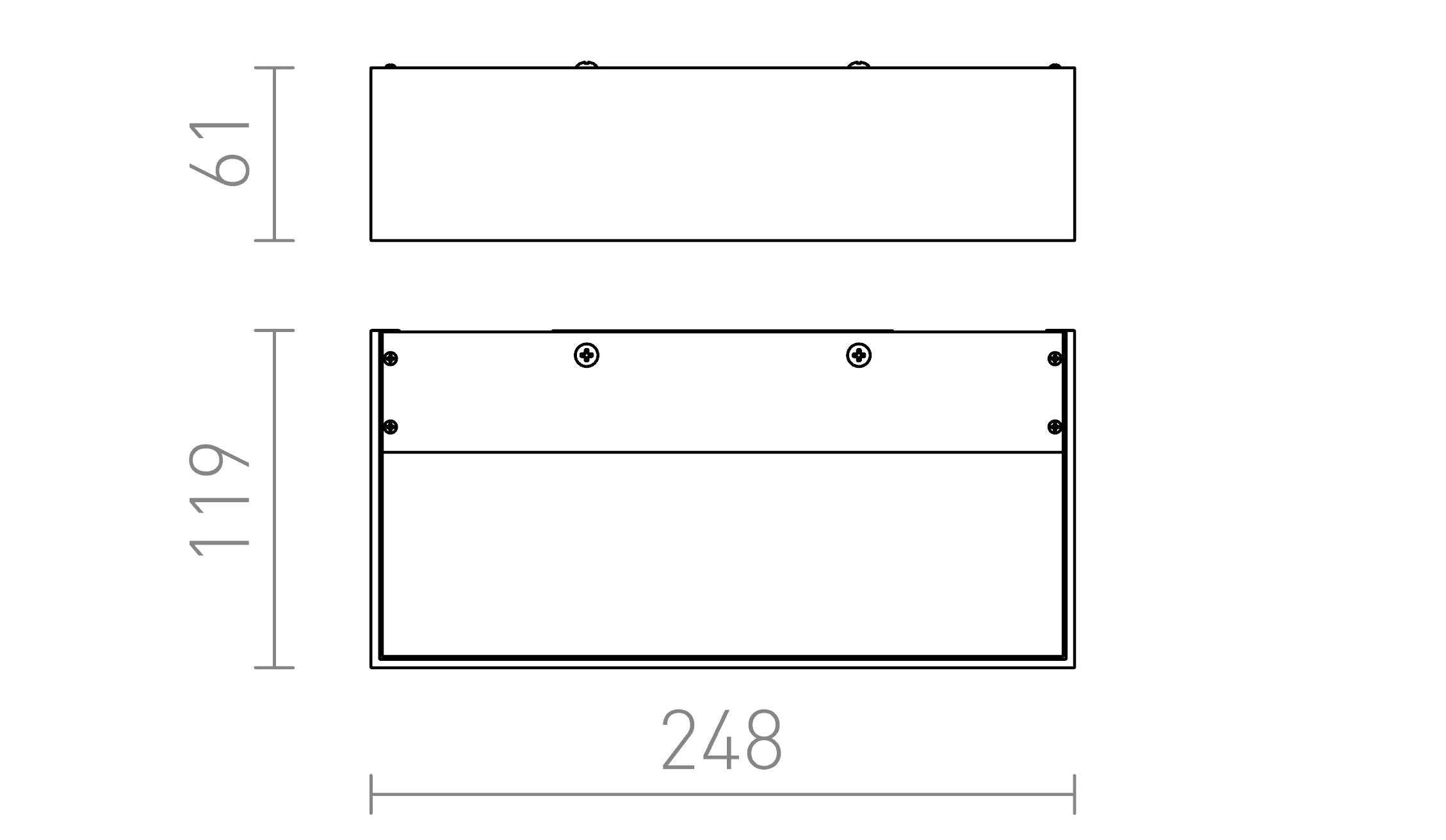 PRIO murale lampe - Product sketch