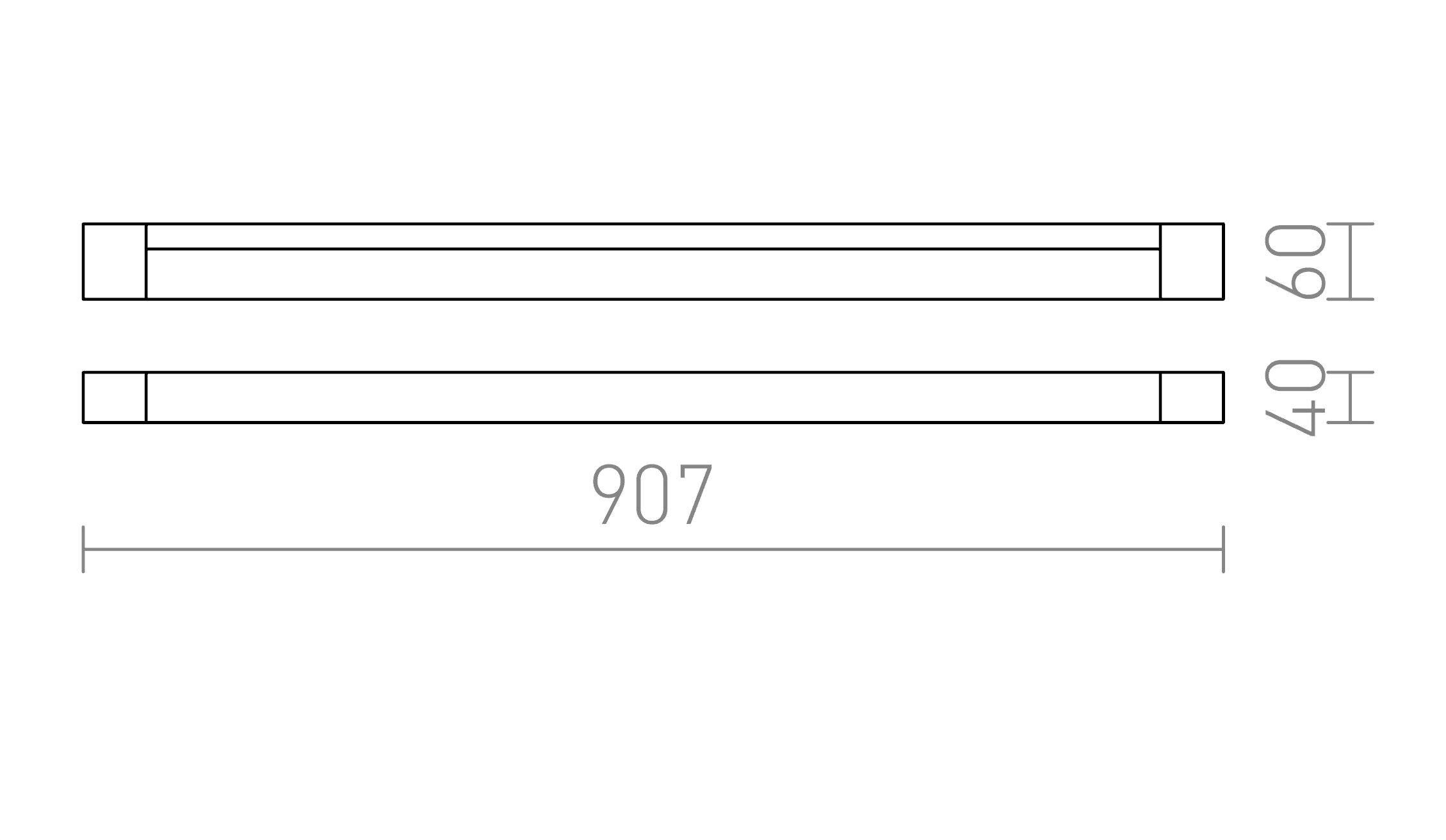 PERISA 90 wall lamp - Product sketch