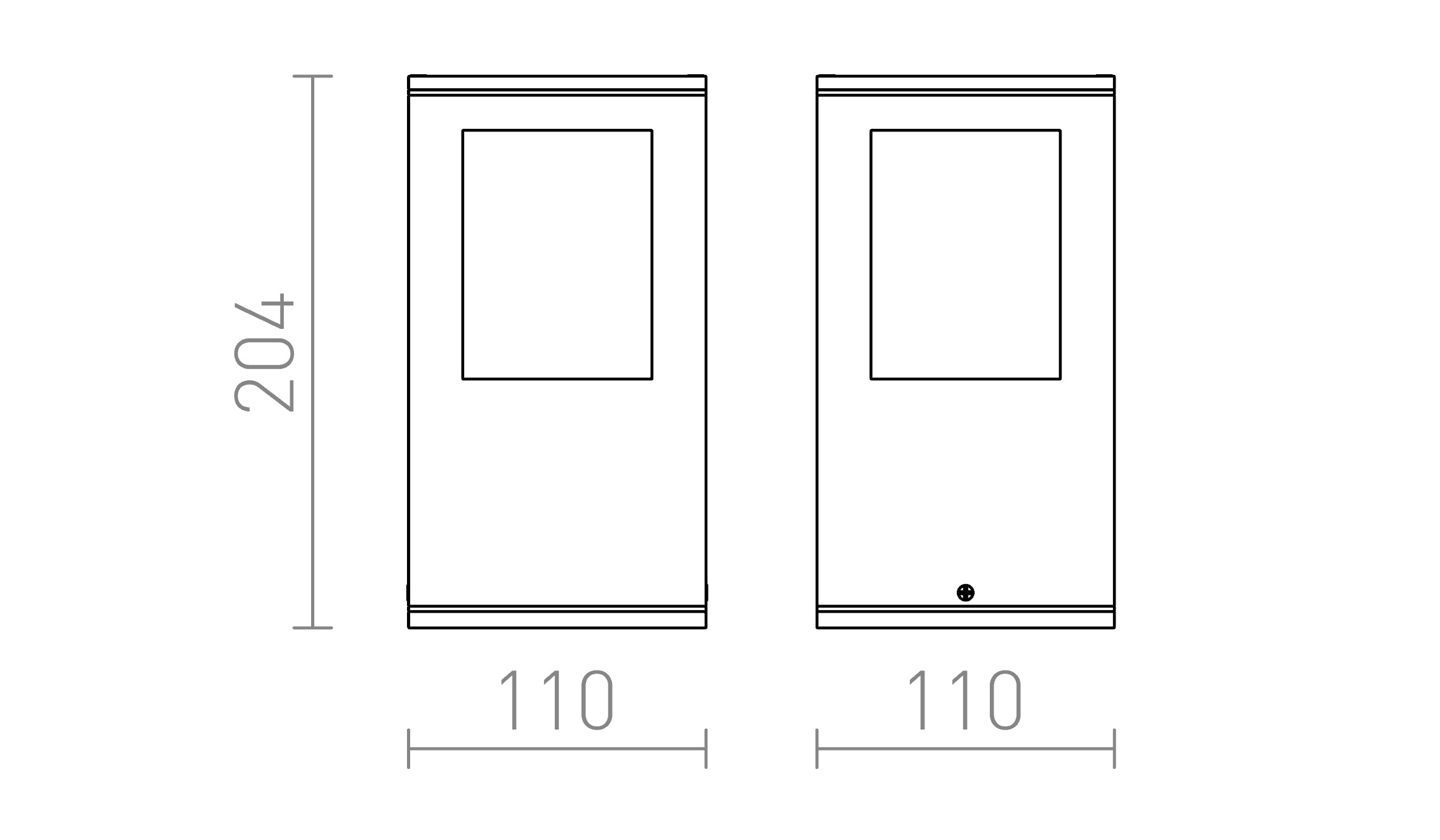 PONDER 20 stenska ali steberna lampa - Product sketch