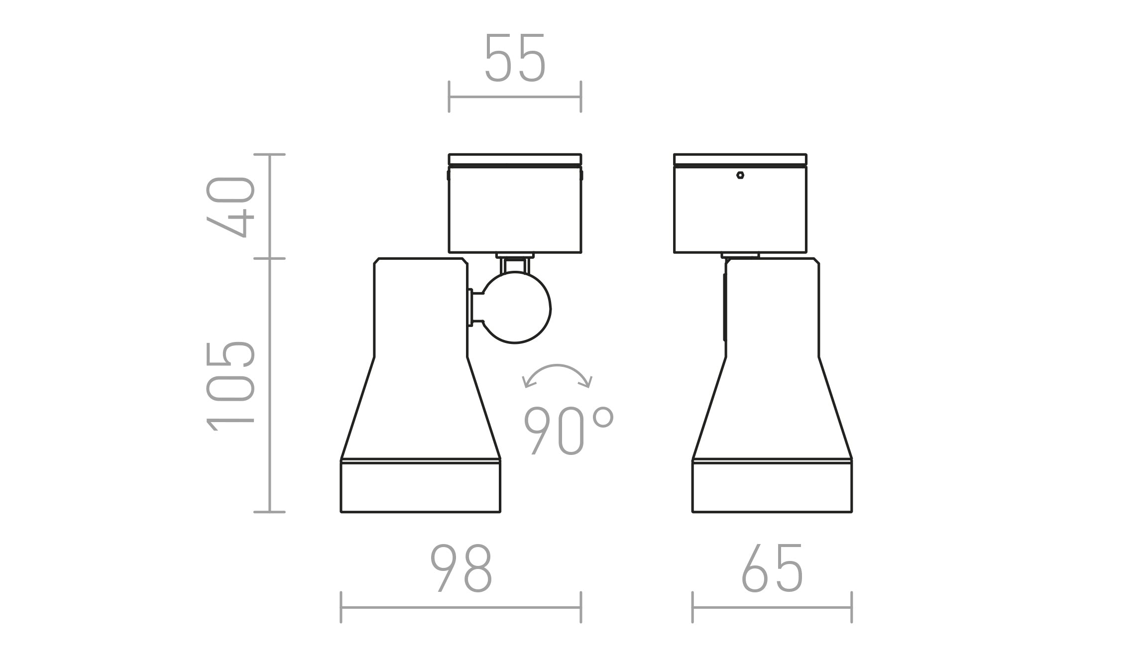 DIREZZA de pared lámpara - Product sketch