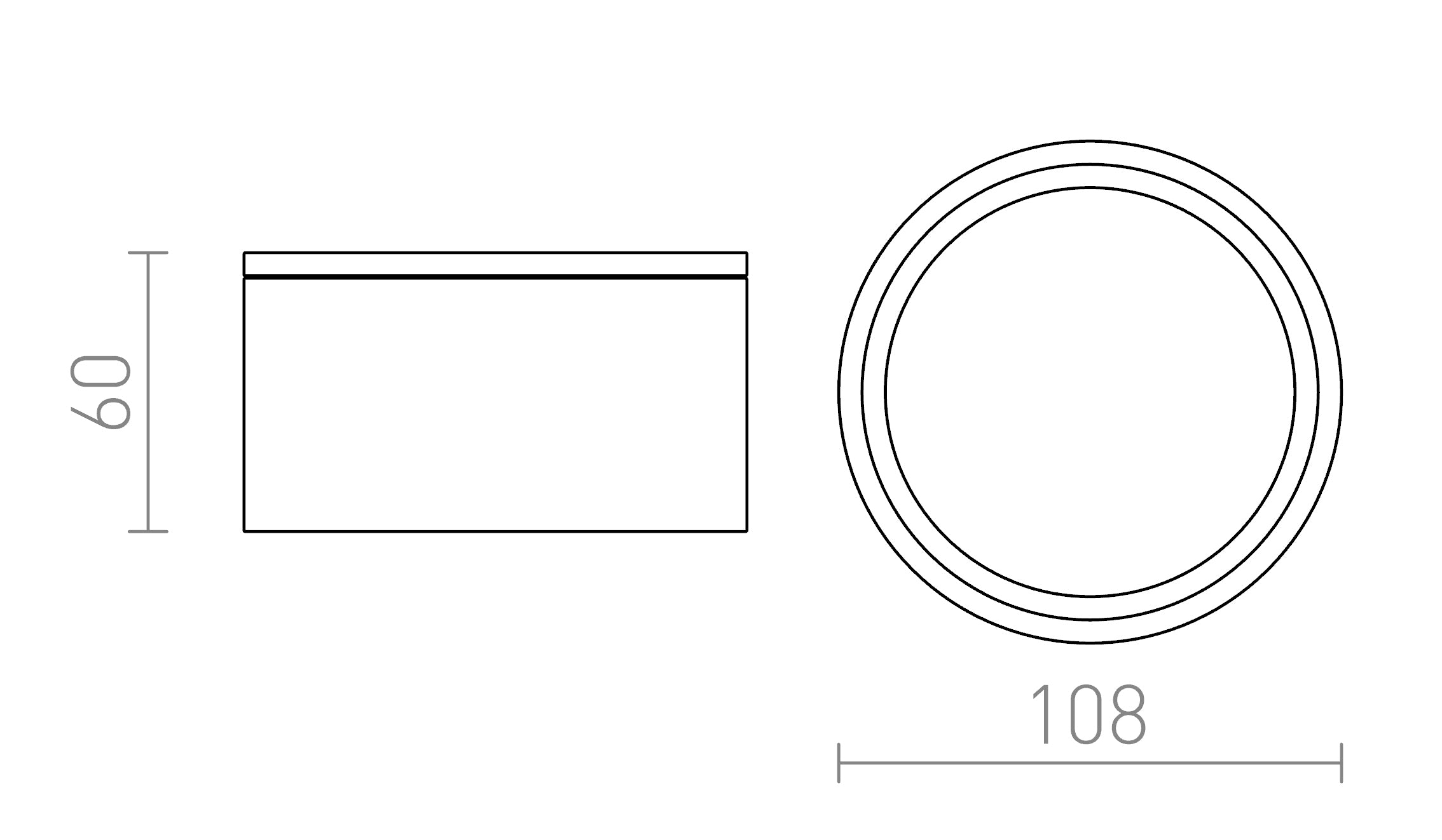 MERIDO tak lampa - Product sketch