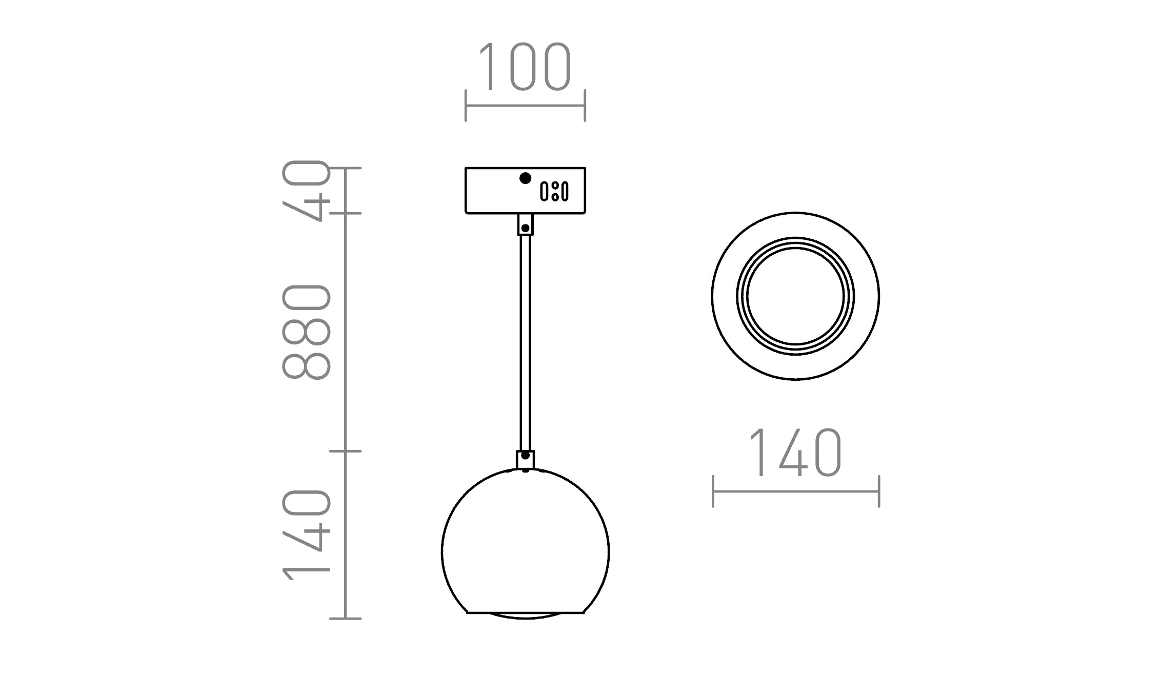 MARGO viseća lampa - Product sketch