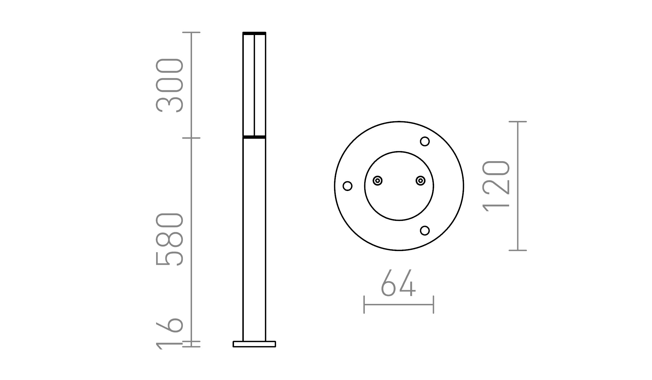 VADIS 90 Standleuchte lampe - Product sketch