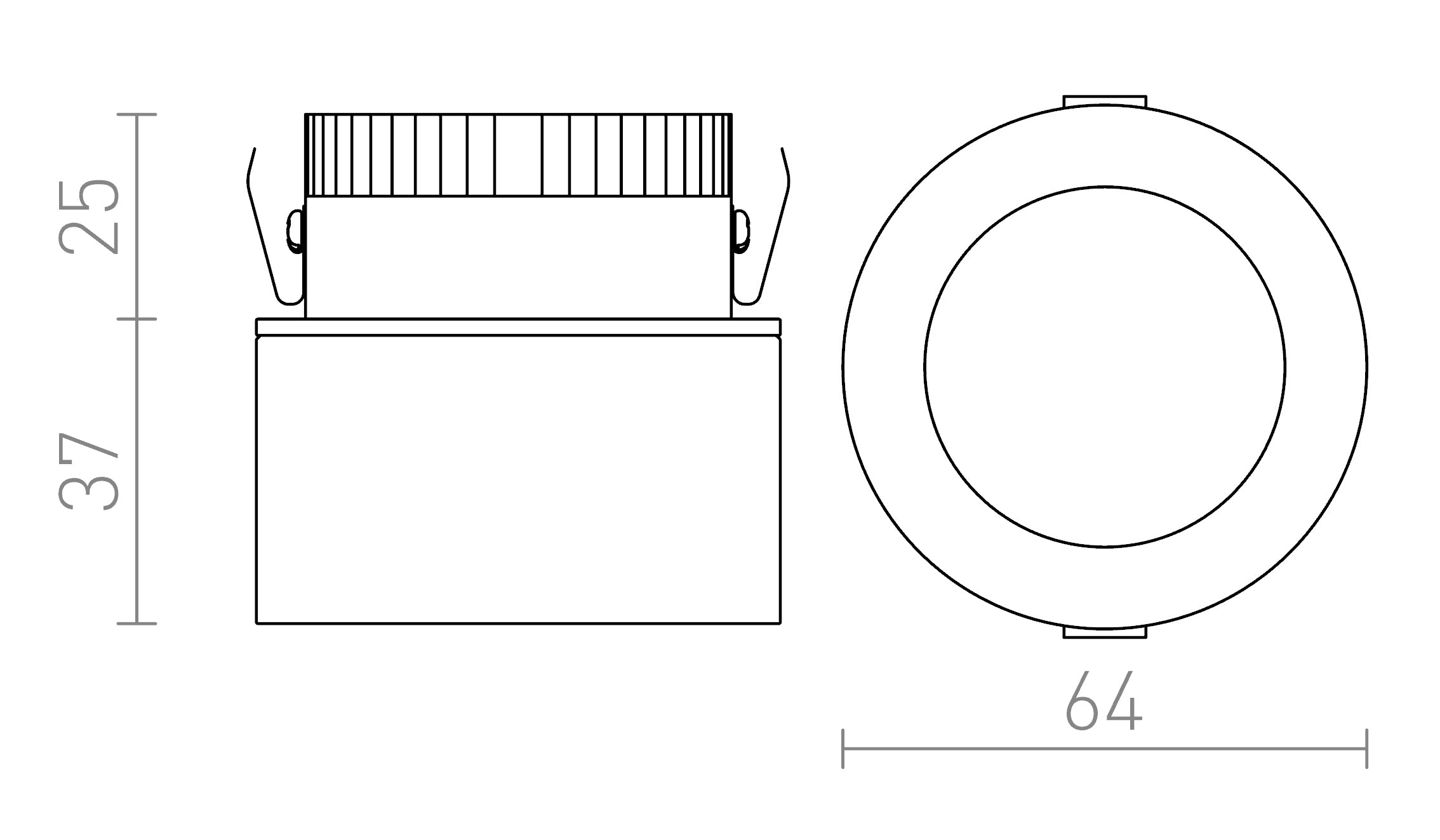 ERGO encastrable lampe - Product sketch