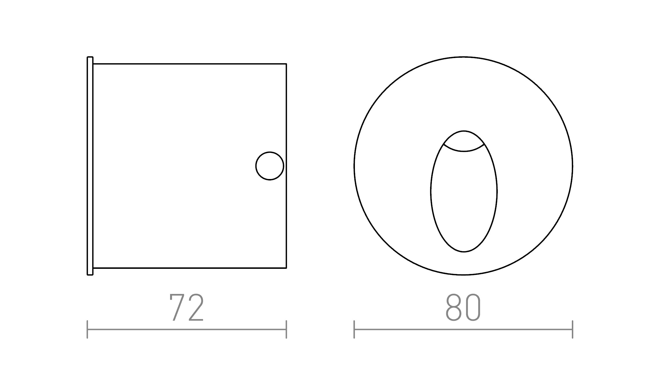ELICA R încastrat lampă - Product sketch