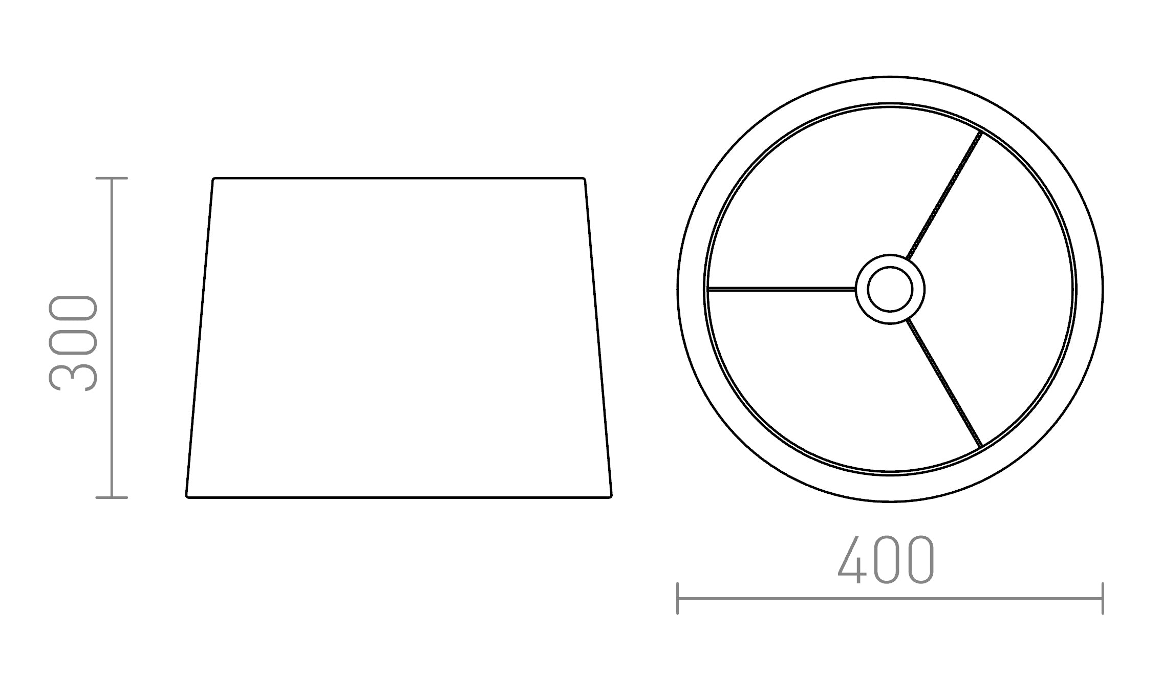 ASPRO 40/30 abat-jour - Product sketch