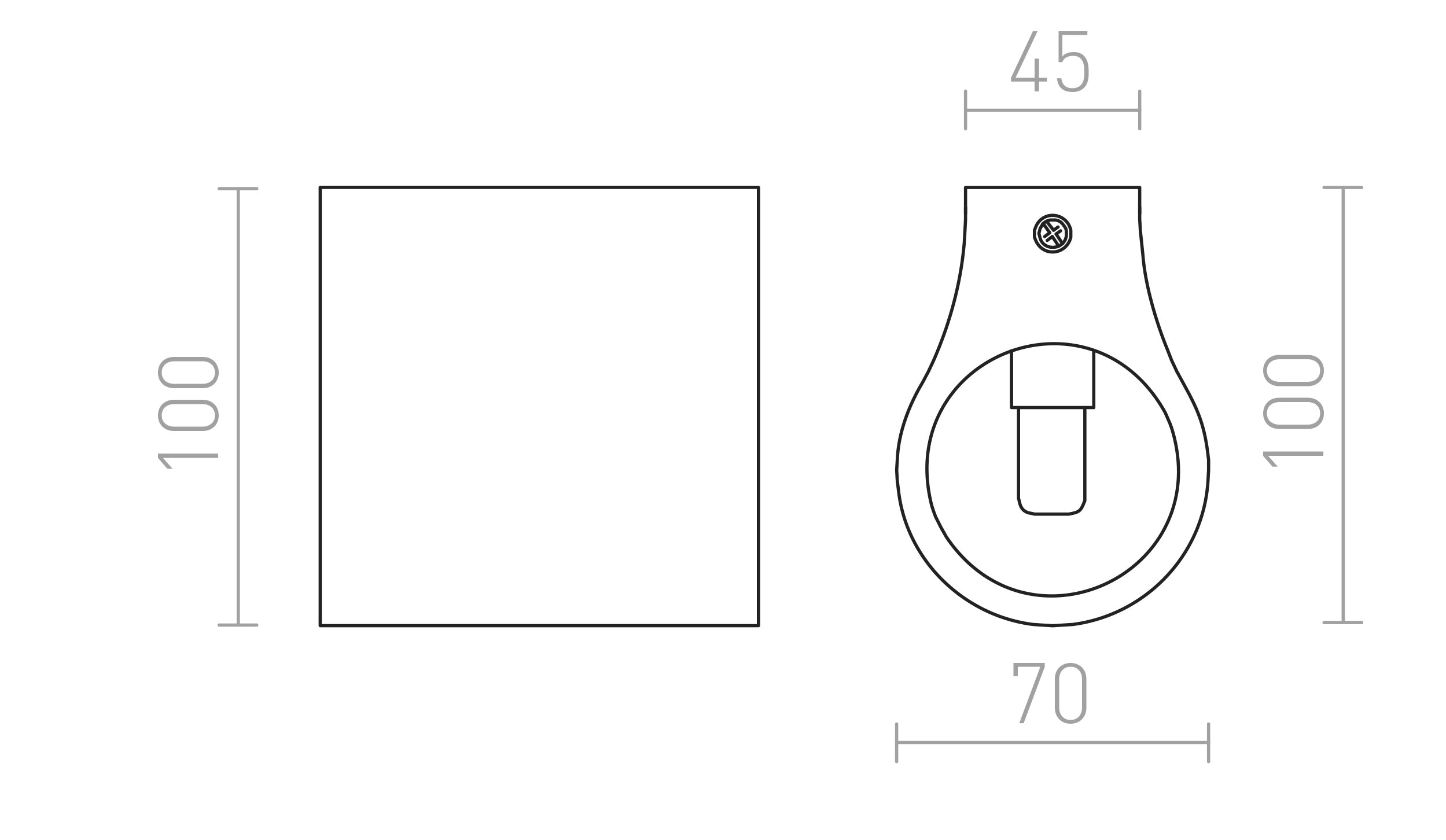 GINA S murale lampe - Product sketch
