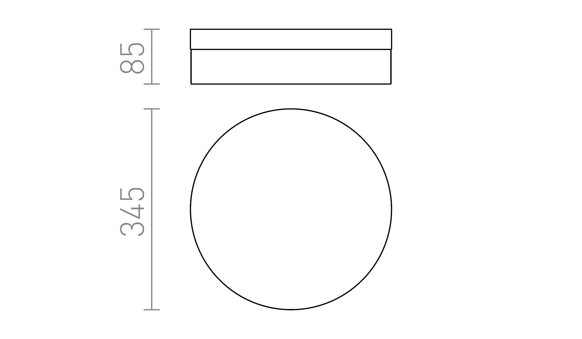 AWE 33 tak lampa - Product sketch