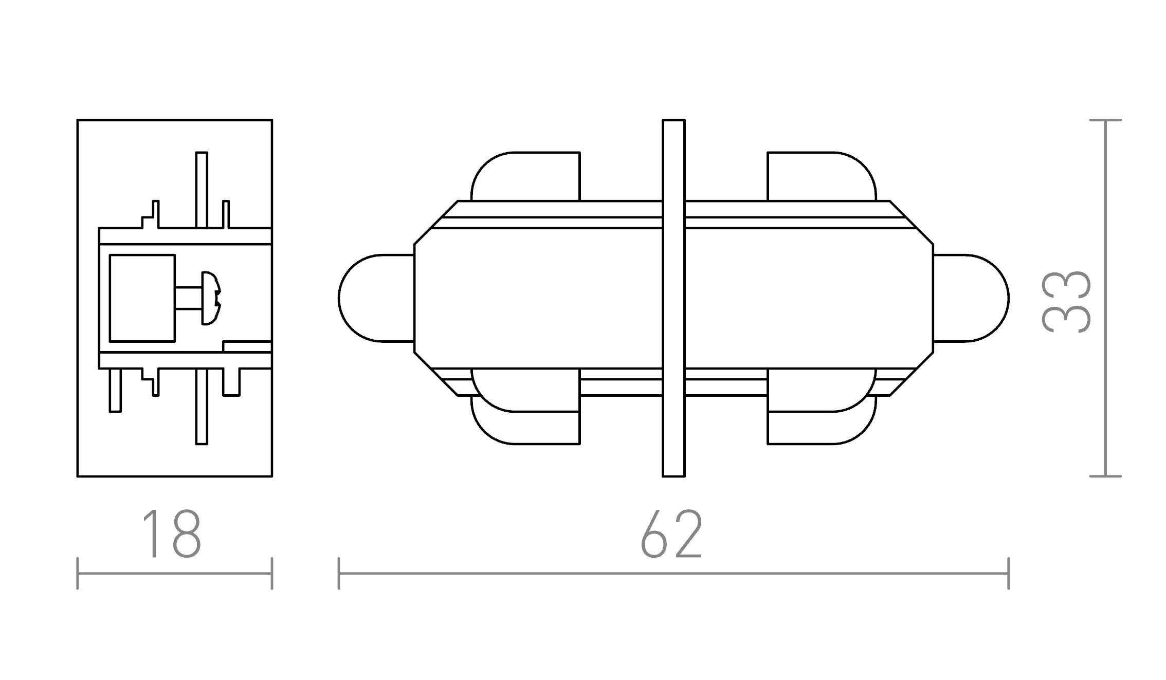 1F connettore diretto - Product sketch