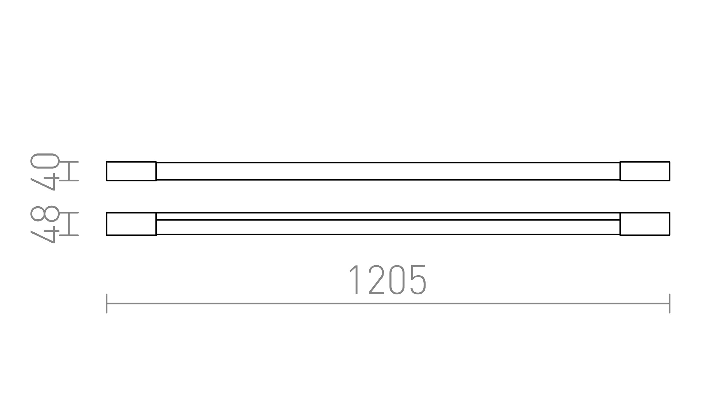 MIRANDA 120 na parede lâmpada - Product sketch