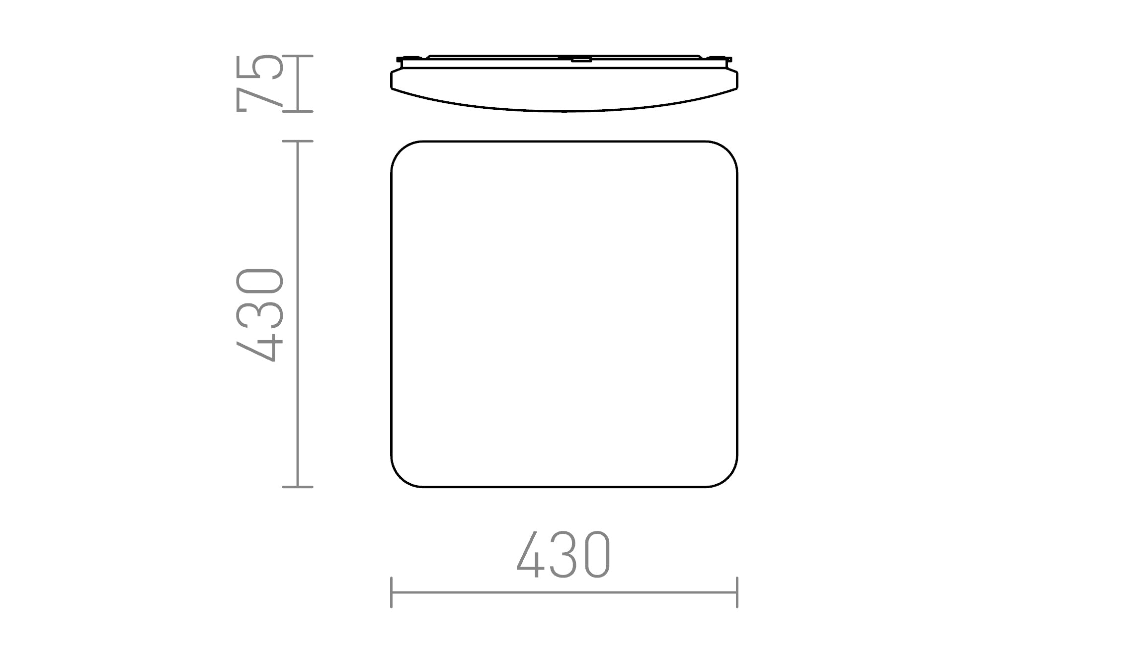 SEMPRE SQ 43 sensor tak lampa - Product sketch