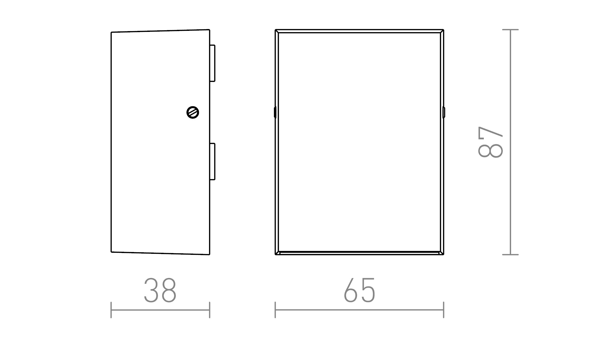 PEKKO ścienna lampa - Product sketch