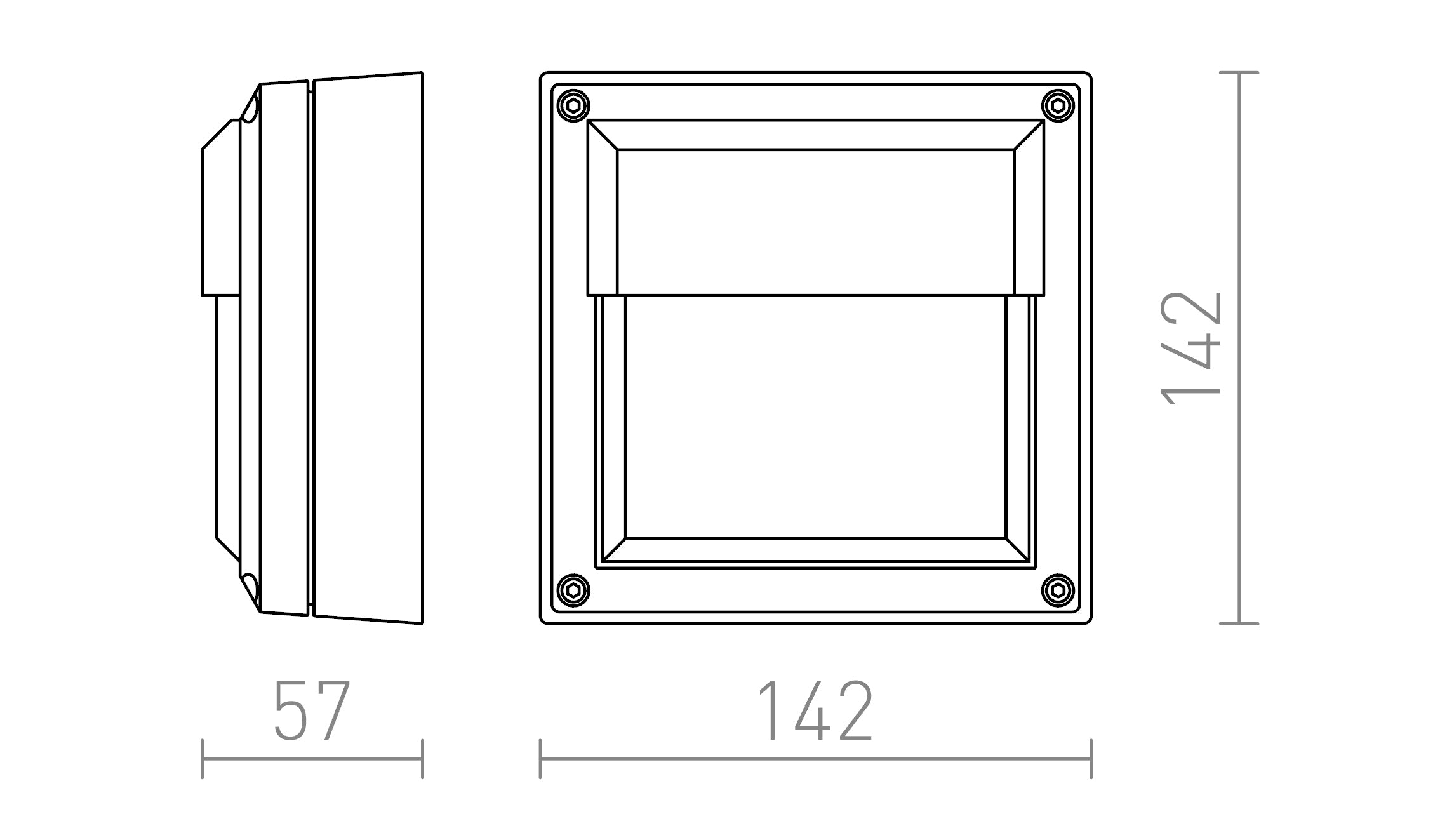 DELTA 145 vägg lampa - Product sketch