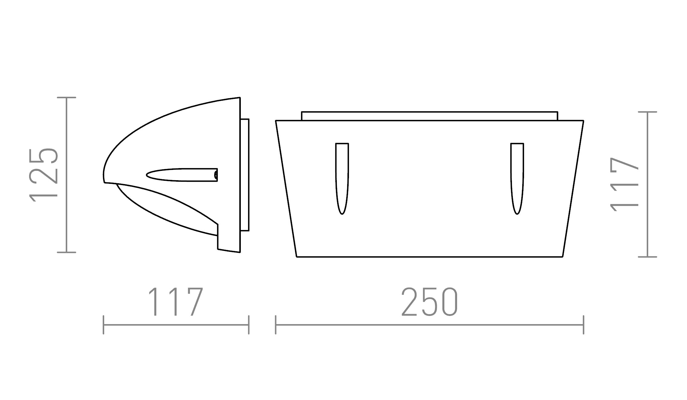 MORA murale lampe - Product sketch