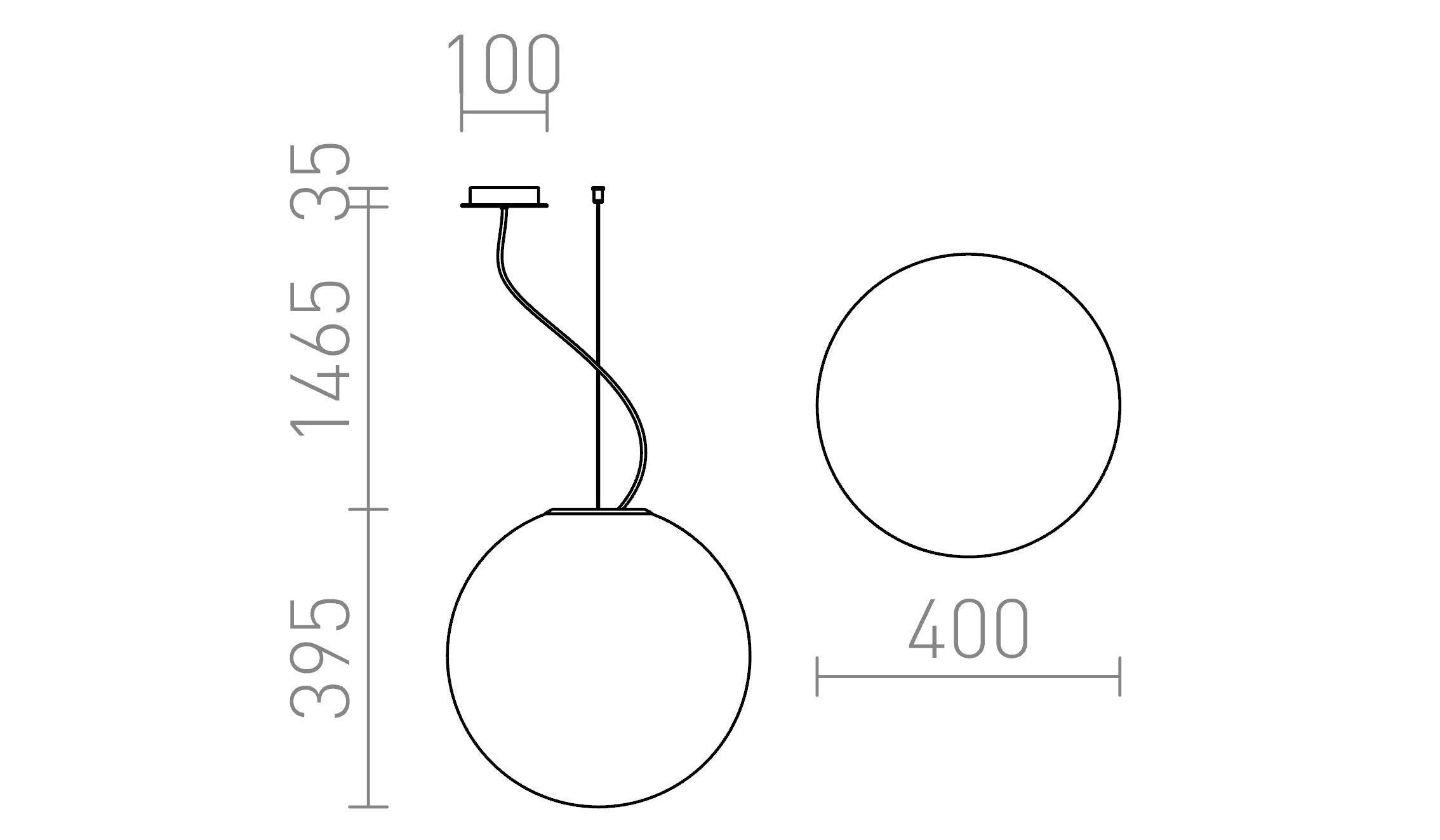 LUNEA 40 závesná triplex - Product sketch