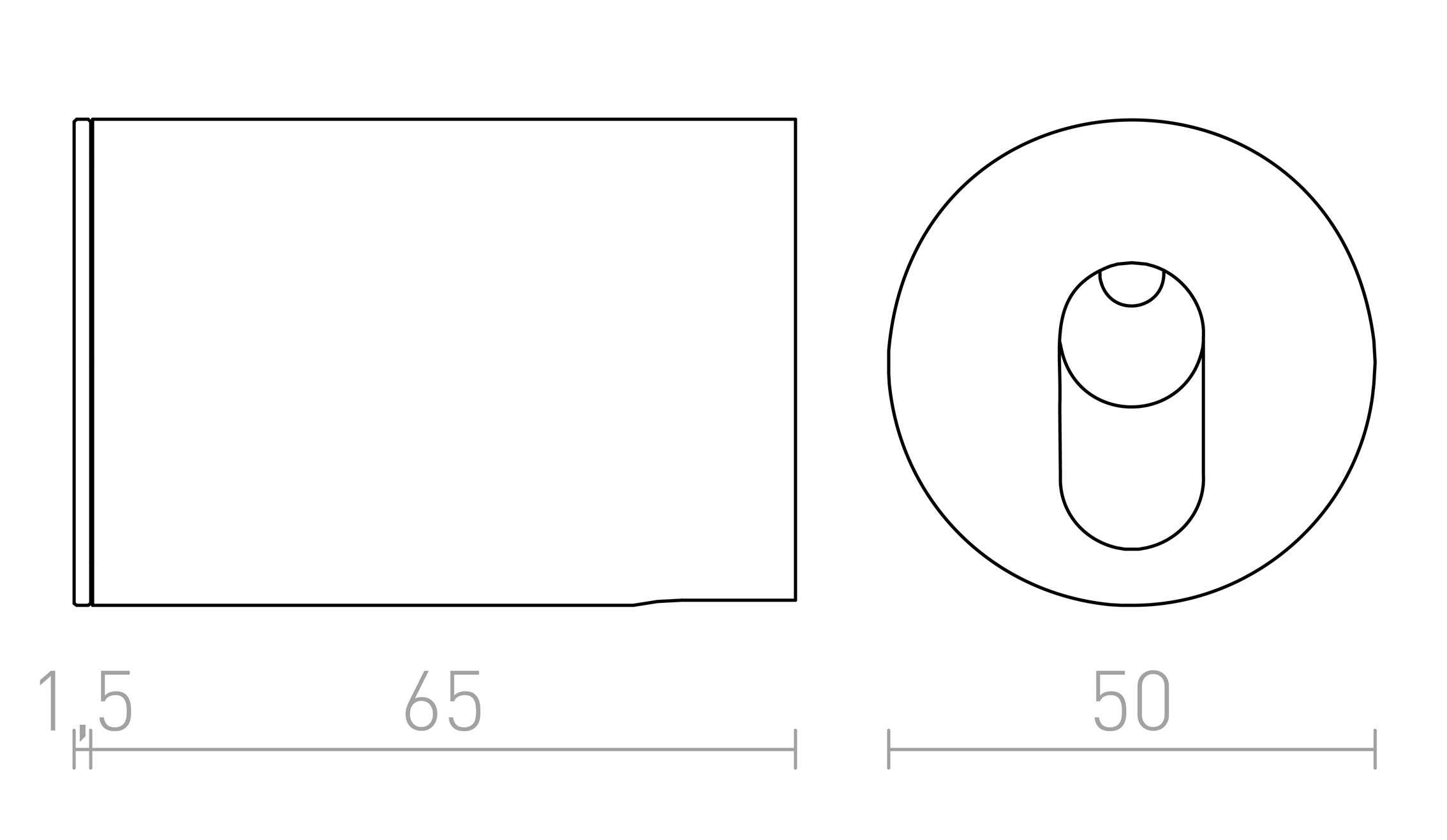 MEMPHIS R empotrada al muro - Product sketch