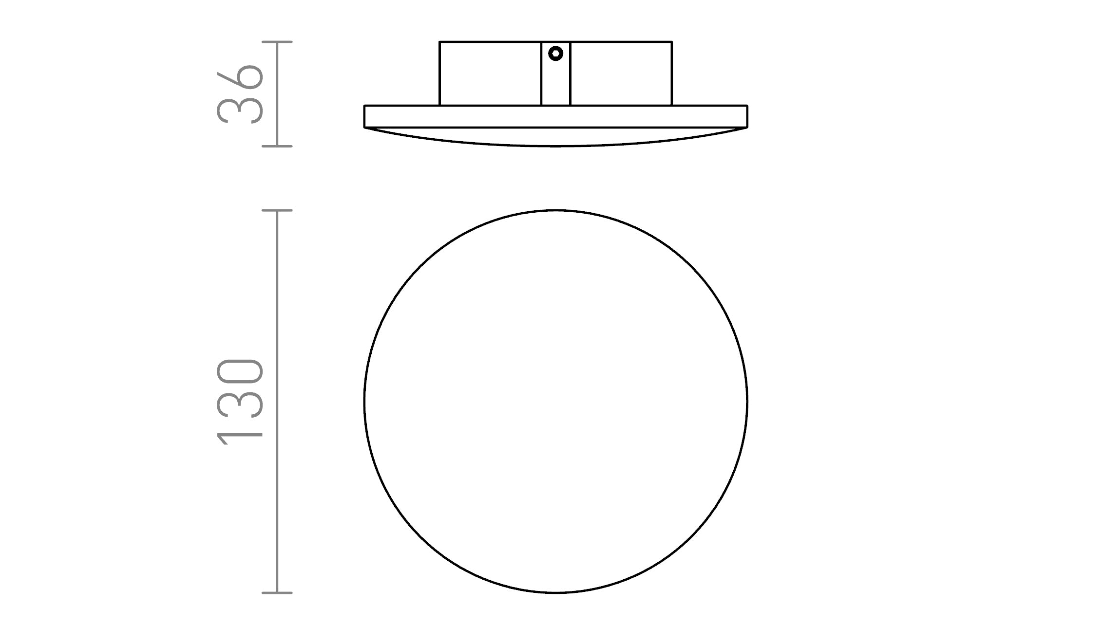 ATLANTA 13 montage en surface lampe - Product sketch