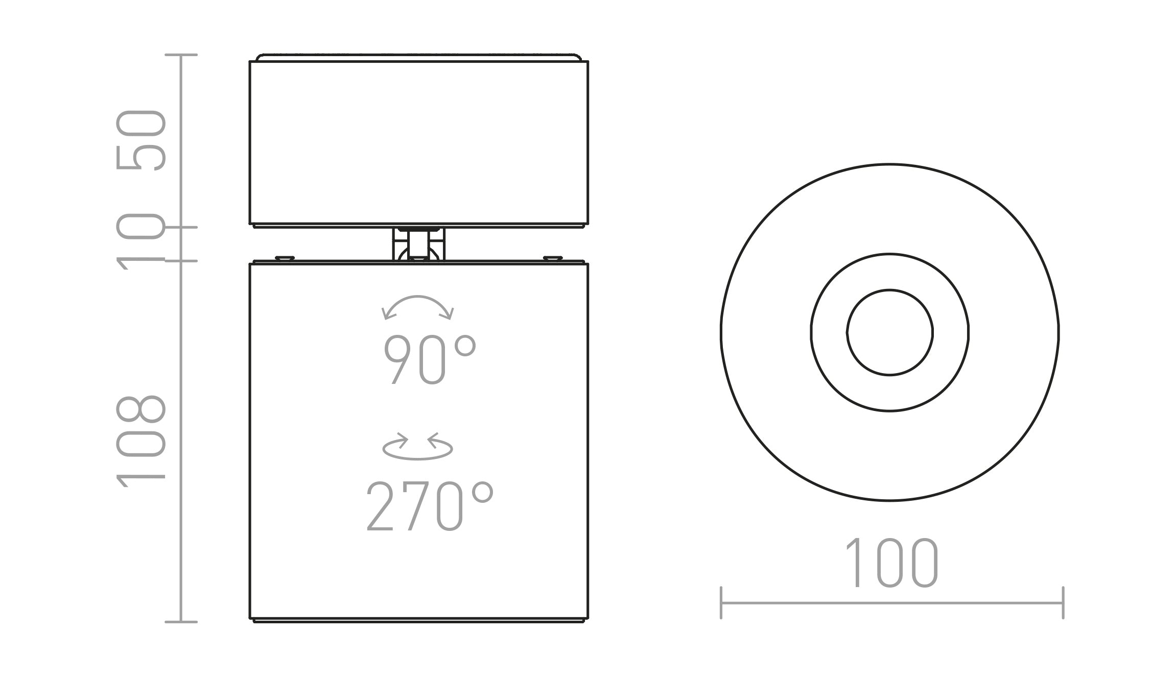 CONDU plafonnier lampe - Product sketch