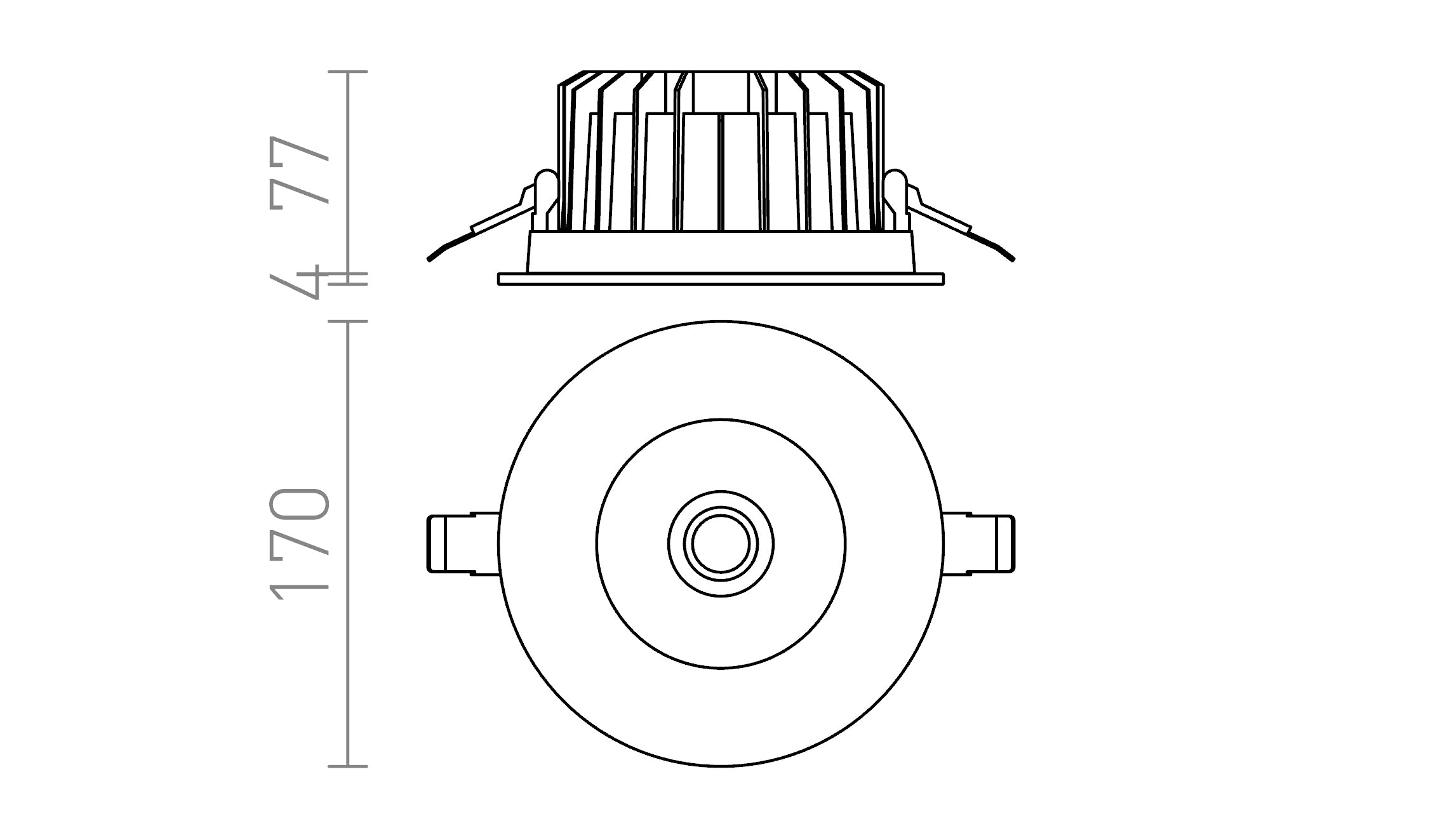 LOOKER 17 encastrable lampe - Product sketch