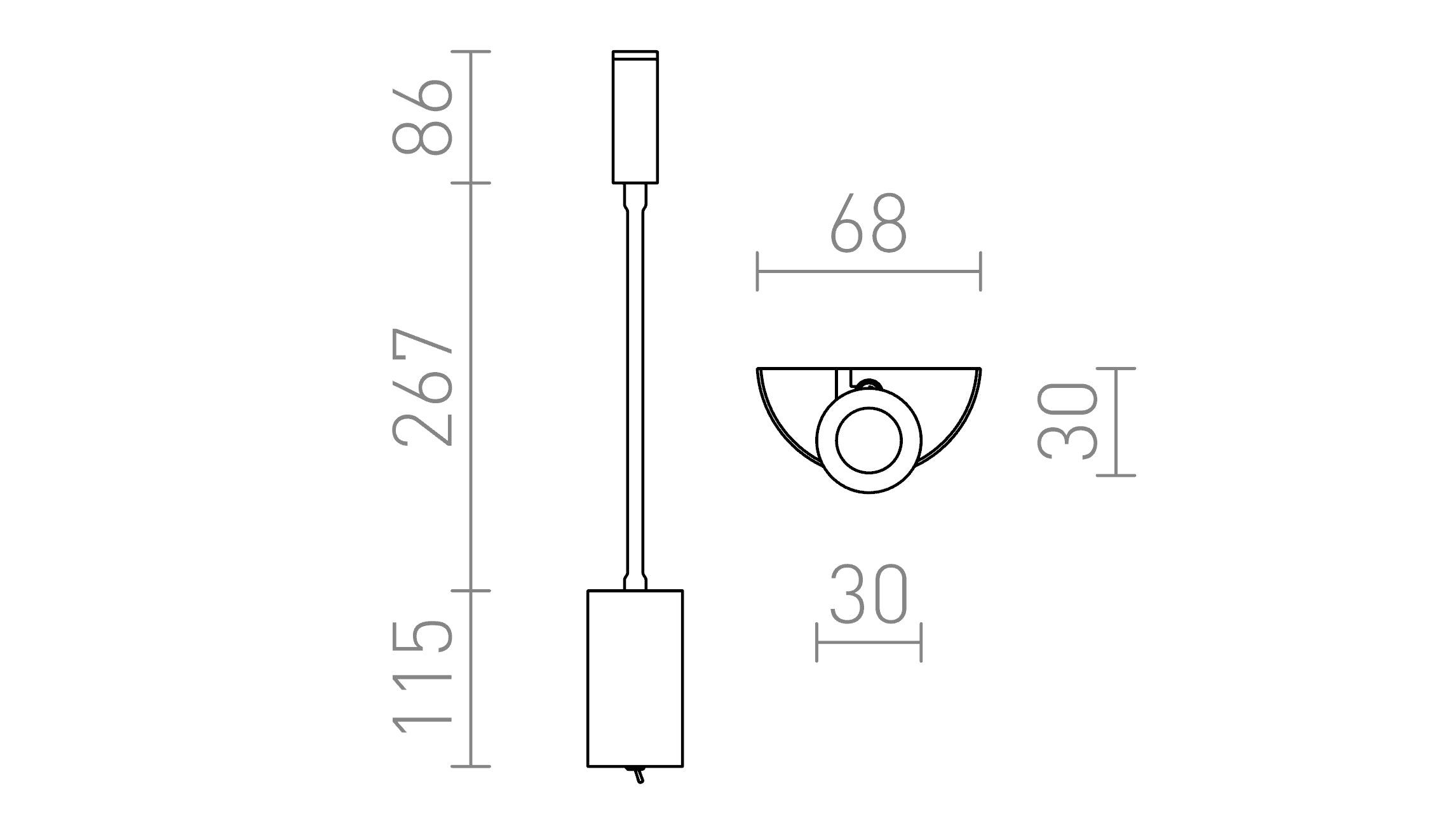SHOW murale lampe - Product sketch