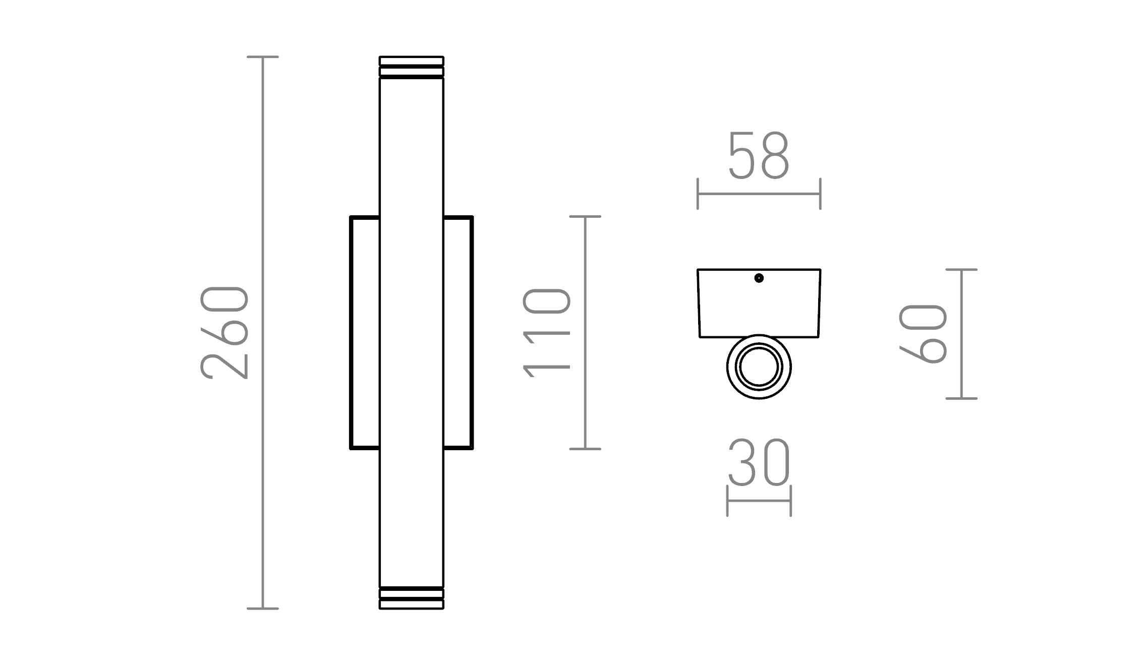 ZANE da parete lampada - Product sketch