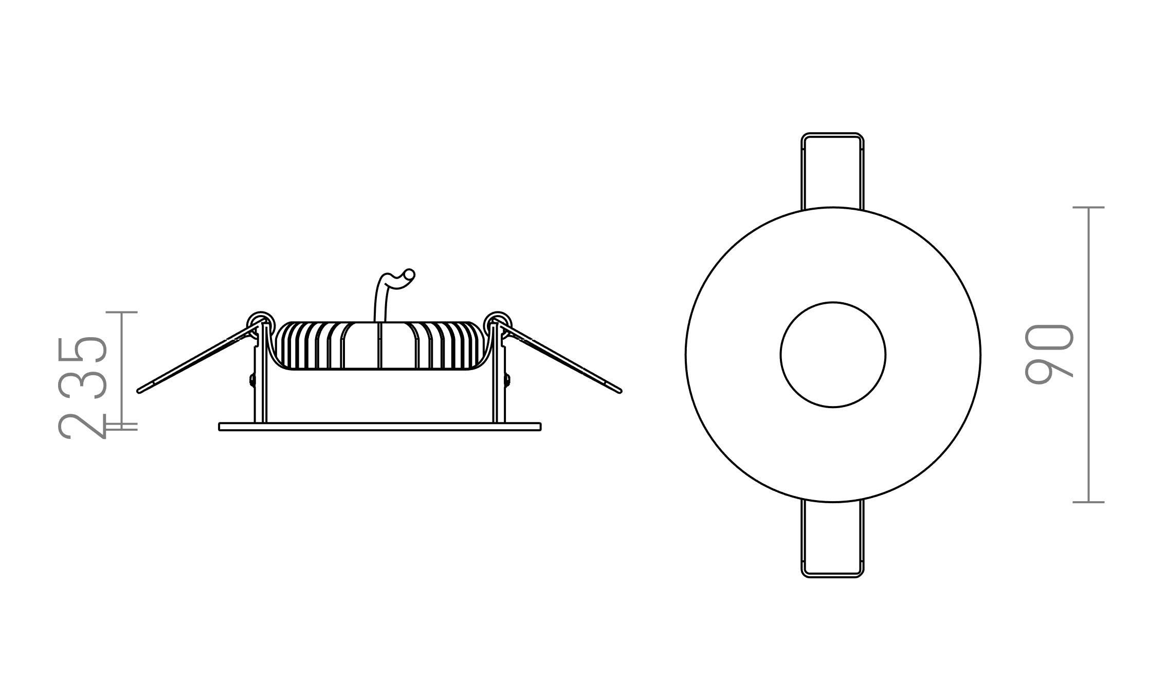 SPRAY 9 encastrable lampe - Product sketch
