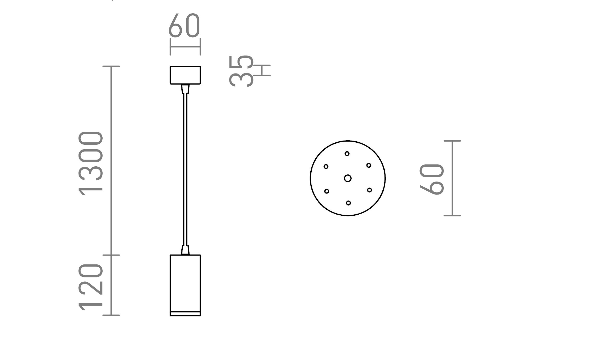 BELENOS viseča lampa - Product sketch