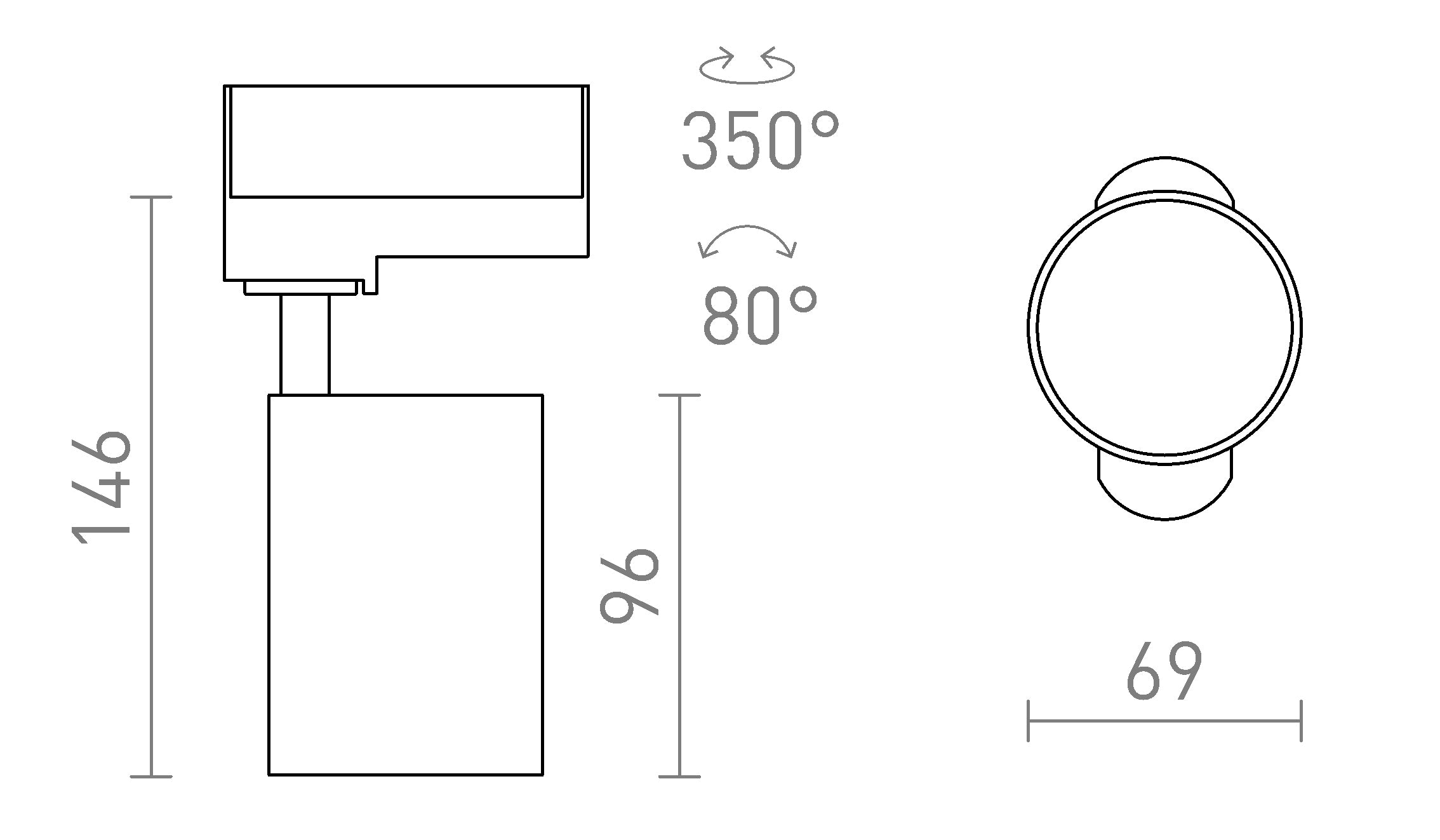 CONNOR pour rail triphasé - Product sketch