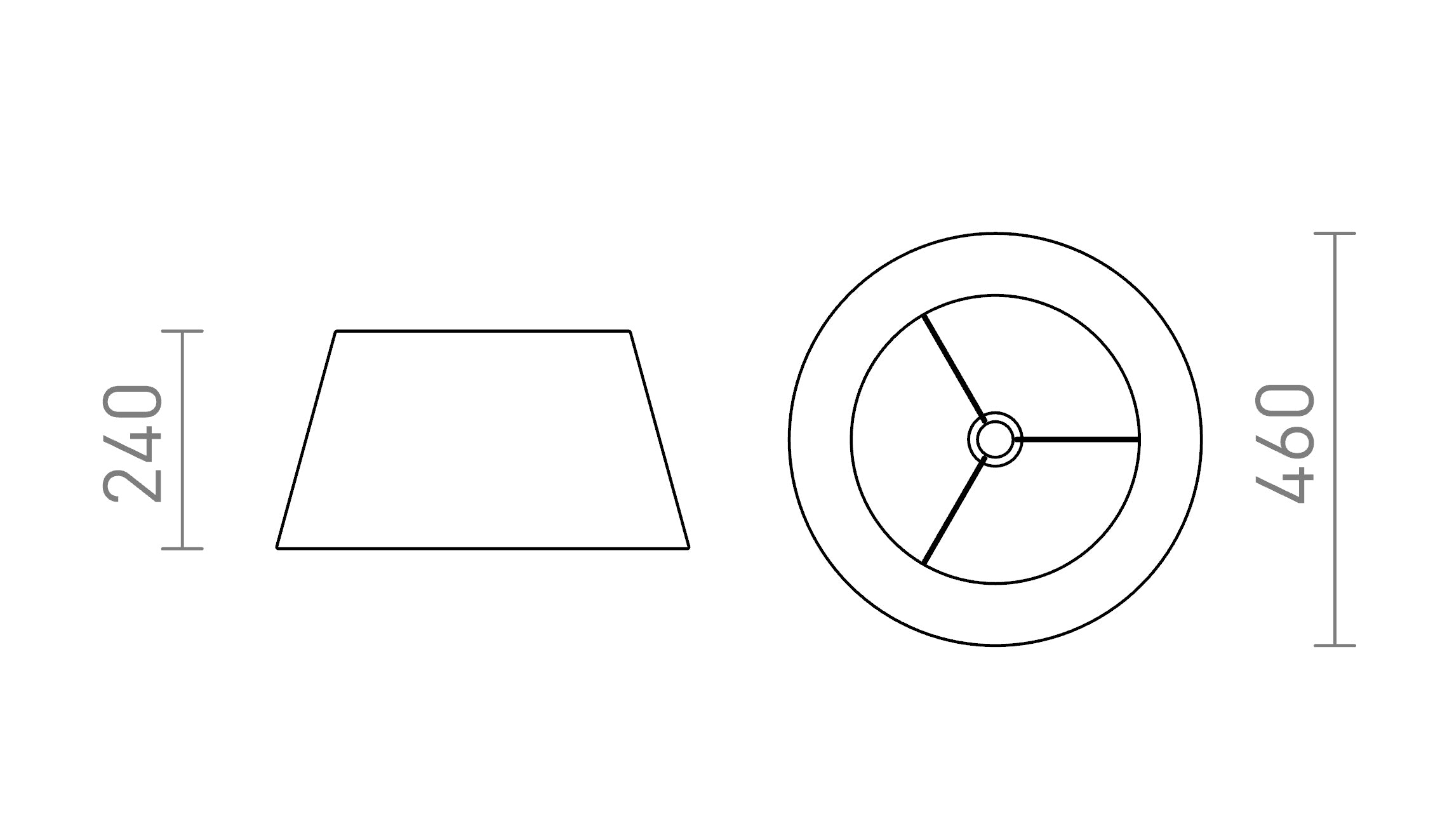 AMBITUS 46/24 abat-jour pour lampadaire - Product sketch