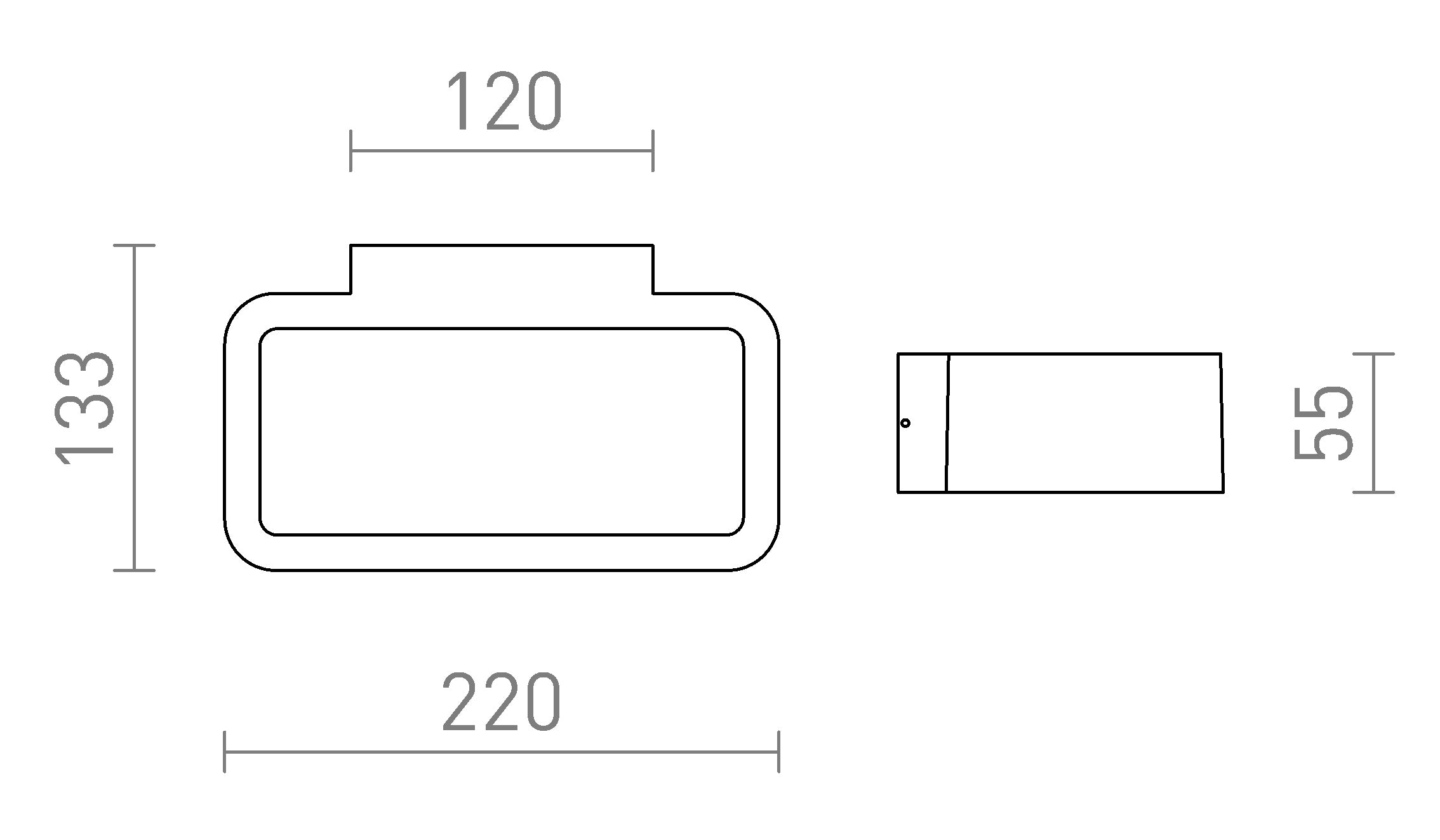 TAPA mural lampe - Product sketch