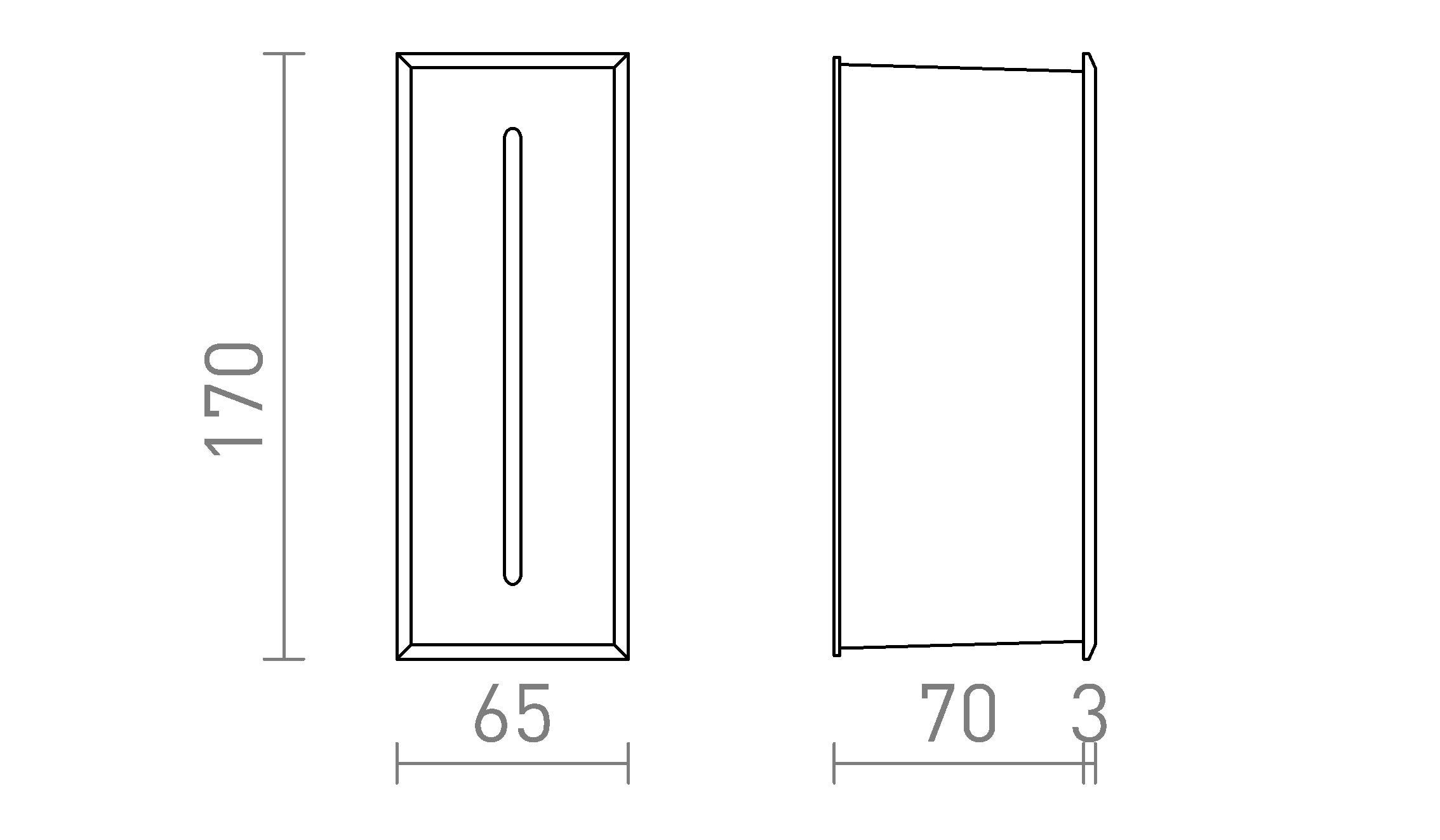 SEGNO încastrată lampă - Product sketch
