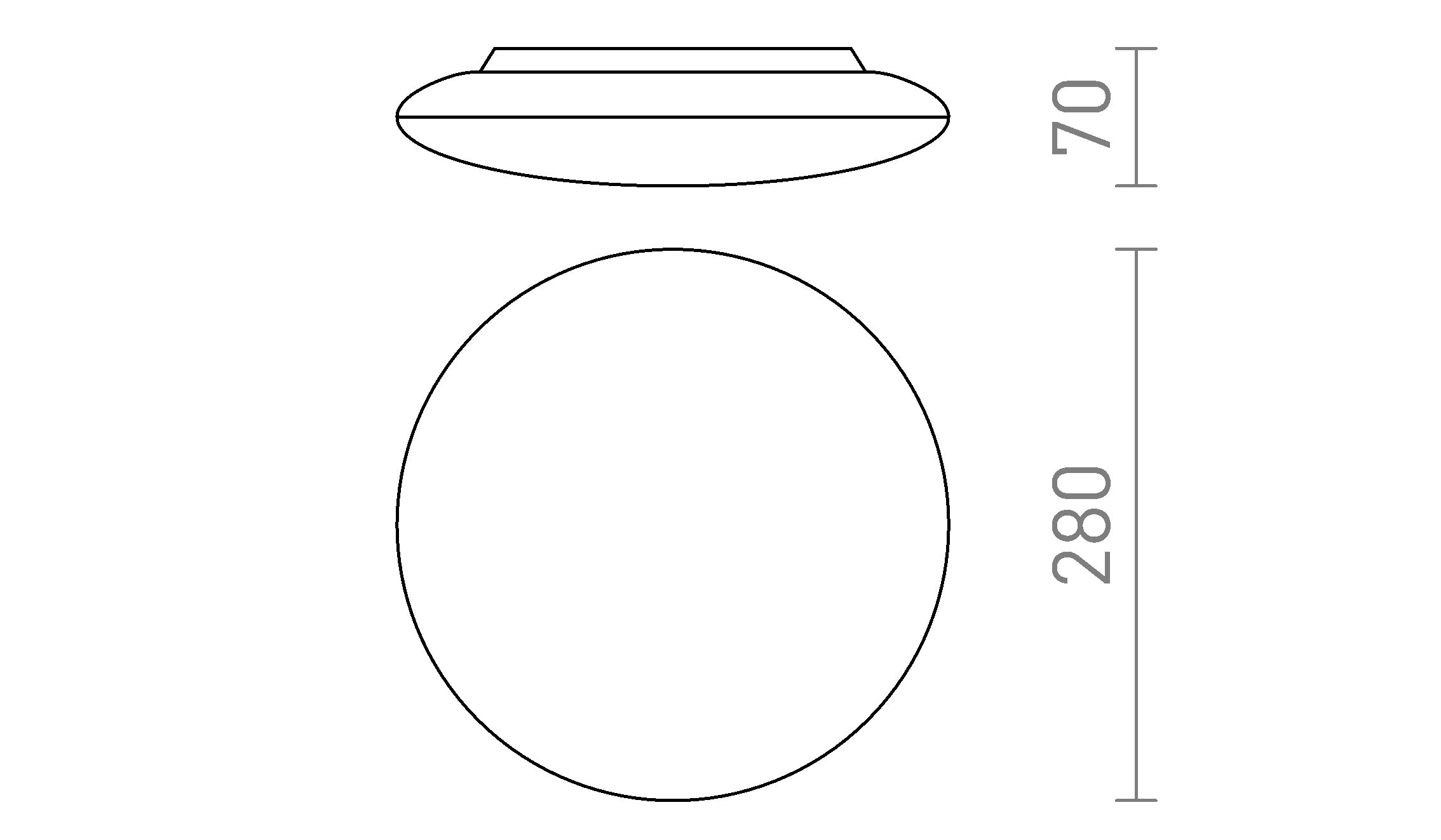 SASSARI stropna lampa - Product sketch