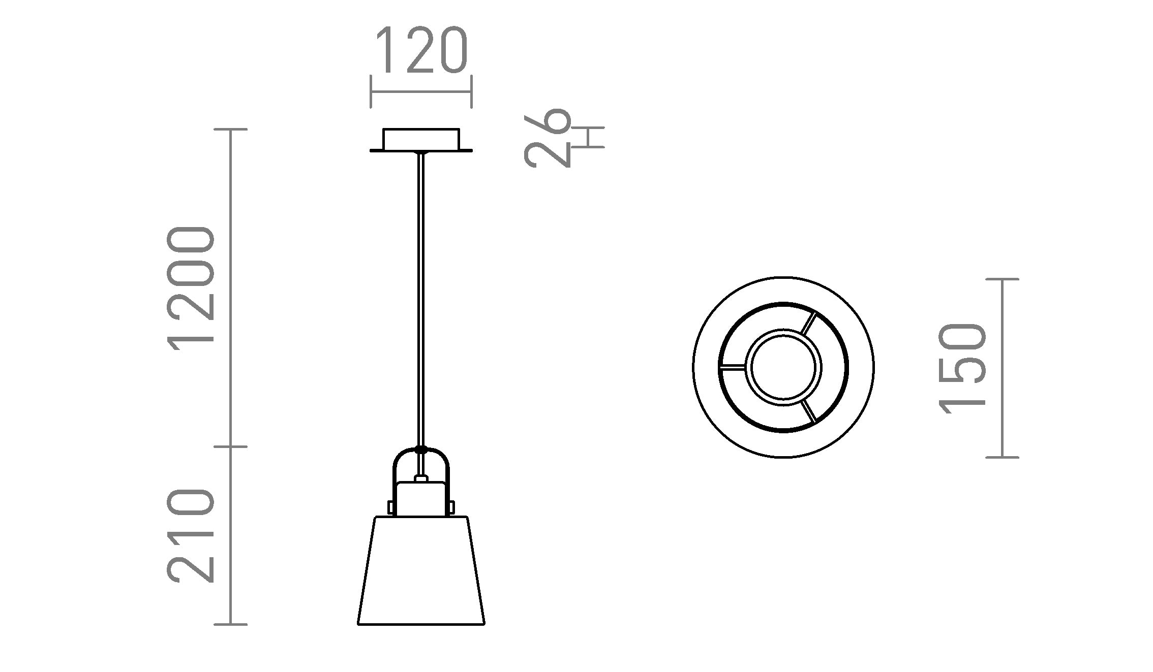 CHOUPETTE Pendelleuchte lampe - Product sketch