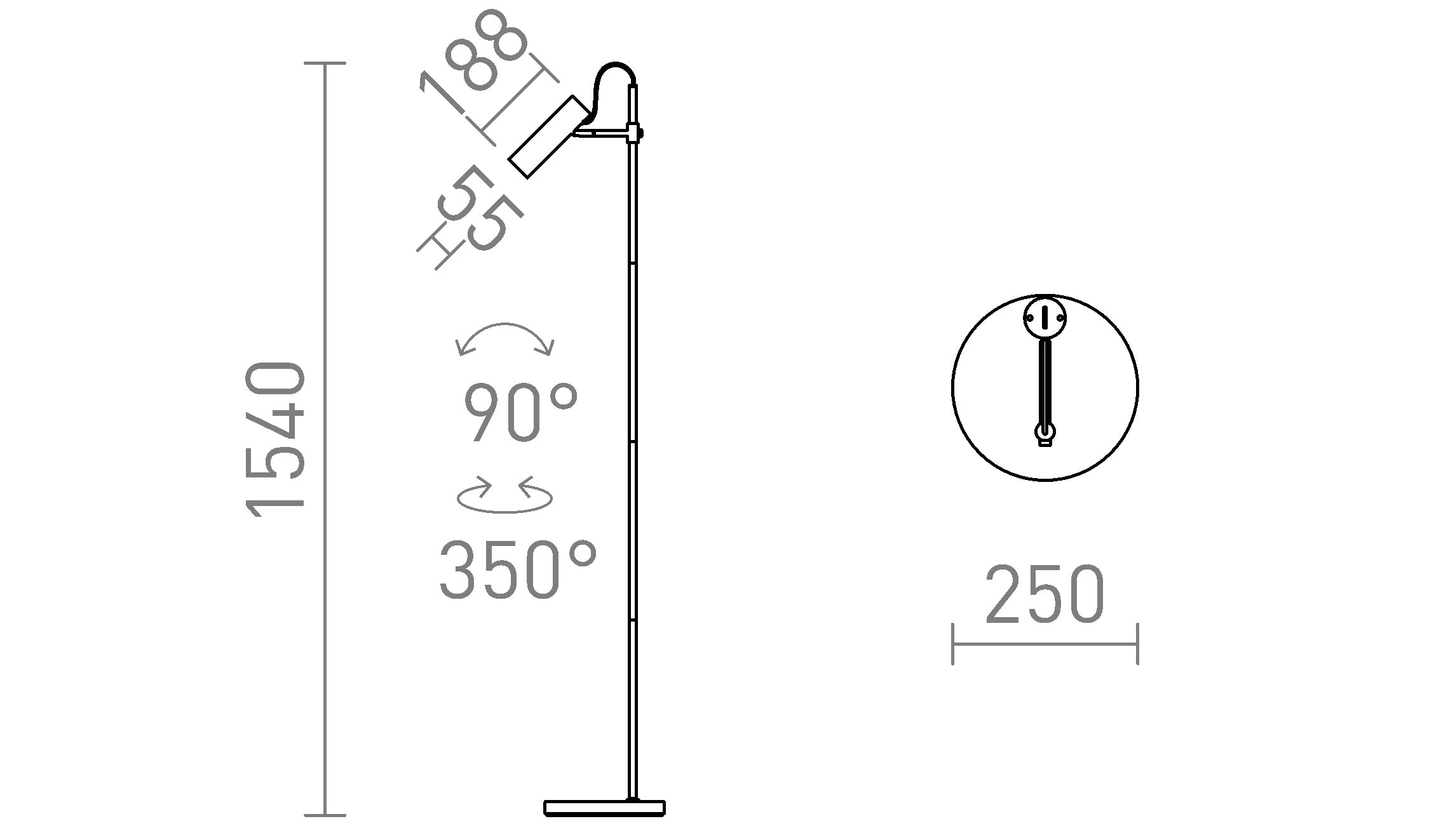 VARIA Standleuchte lampe - Product sketch
