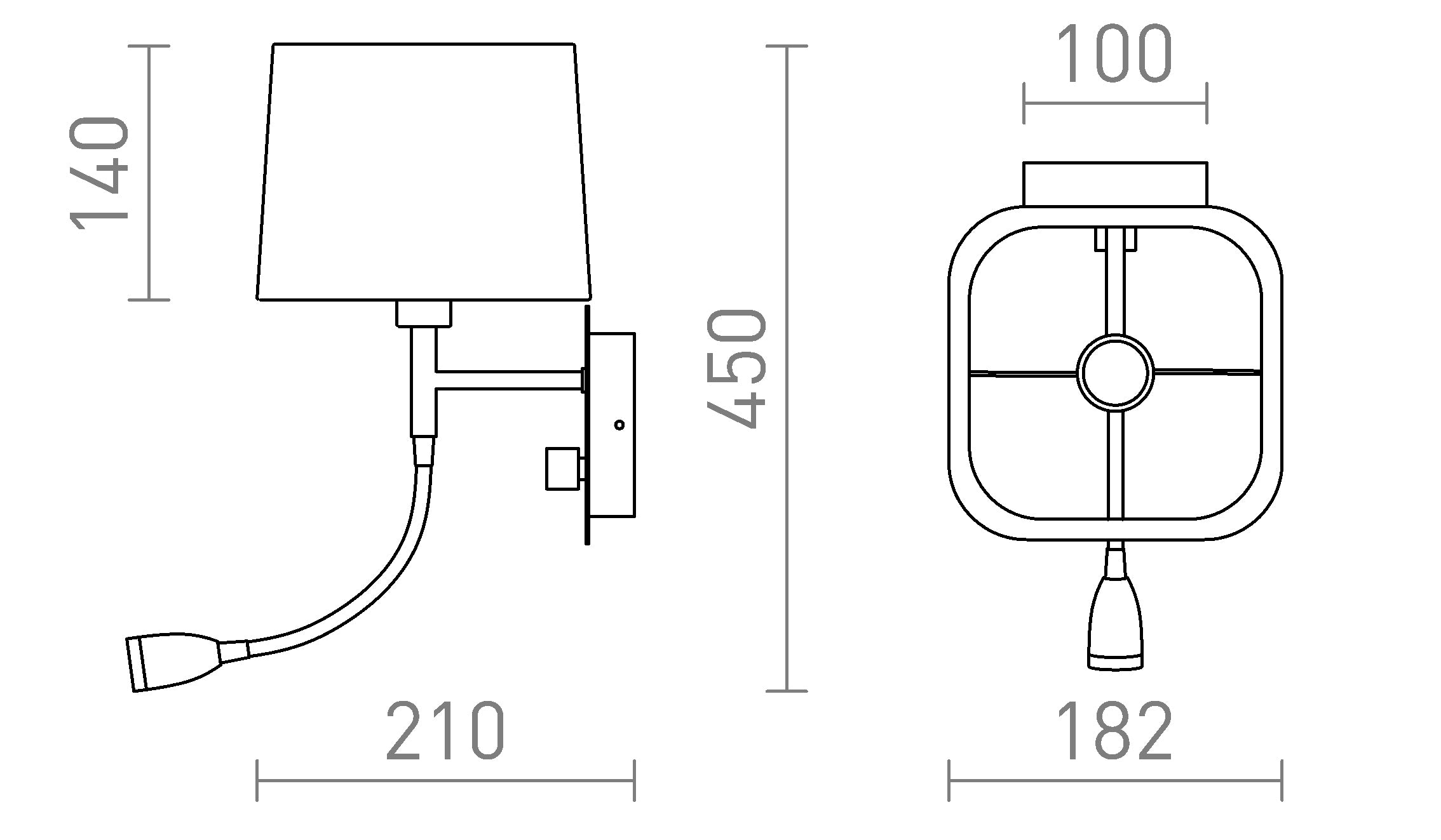 PERTH Επιτοίχιος - Product sketch