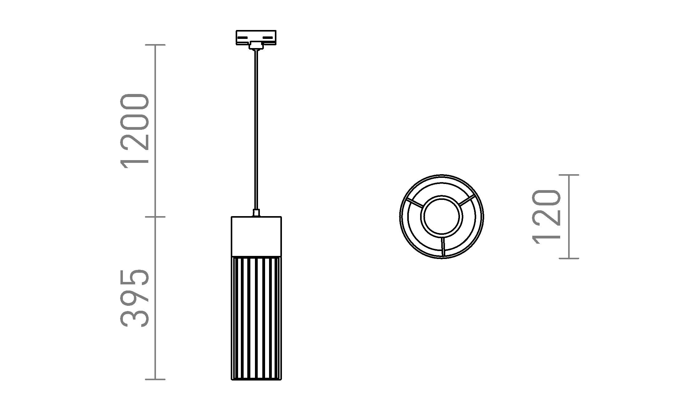BURTON pour rail triphasé - Product sketch