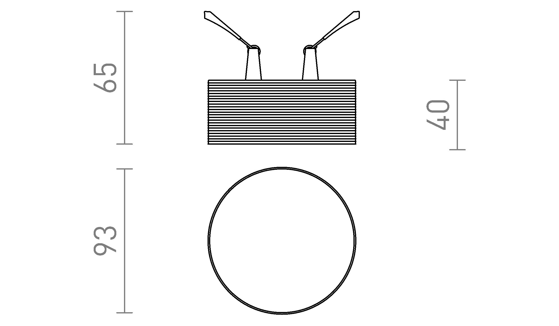 MARENGA RR1 40 empotrada lámpara - Product sketch