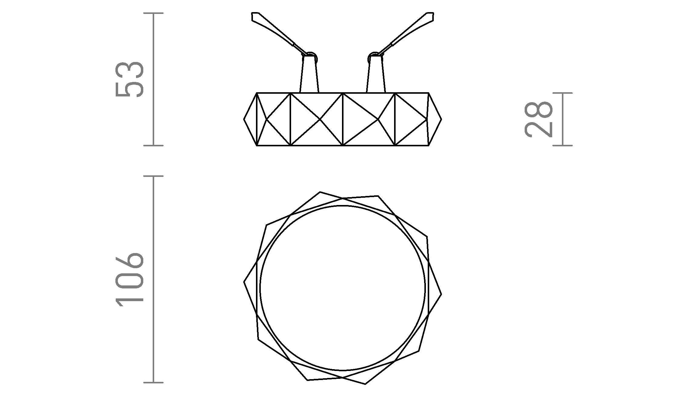 MARENGA RD5 28 infälld lampa - Product sketch