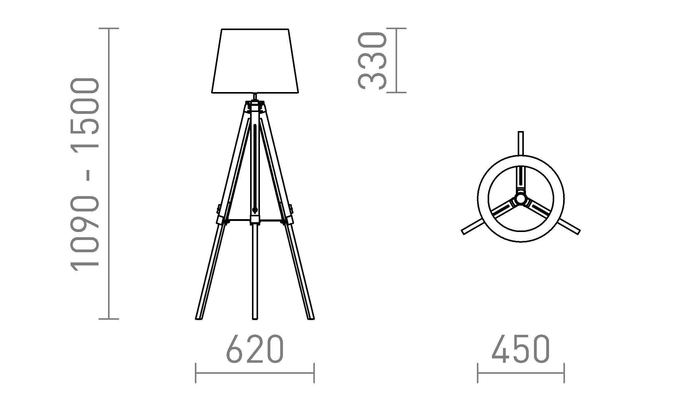 ALVIS/ILUSION lampadaire lampe - Product sketch