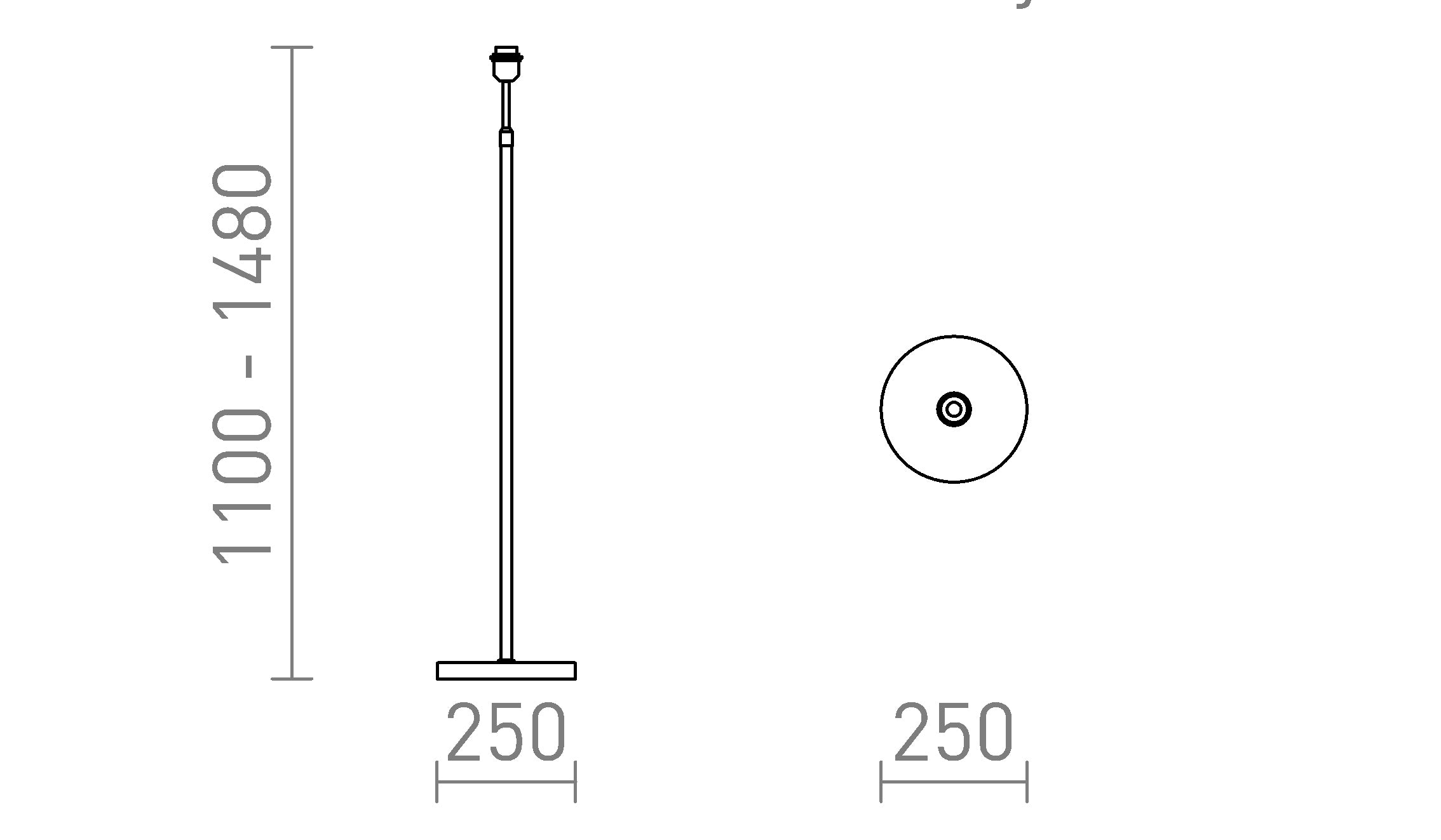 EMMETT suport de bază - Product sketch