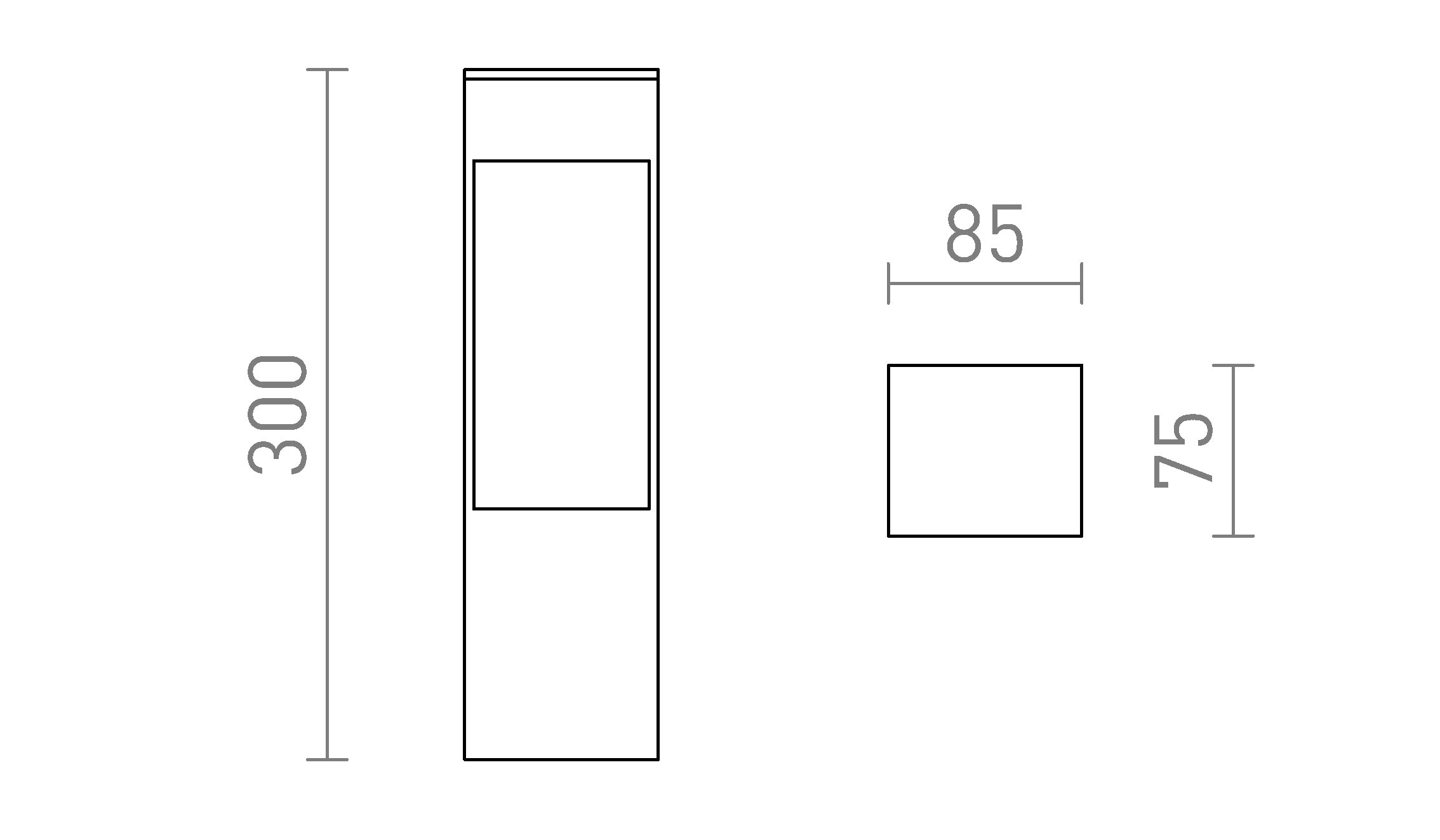 TORIN 30 da terra lampada - Product sketch