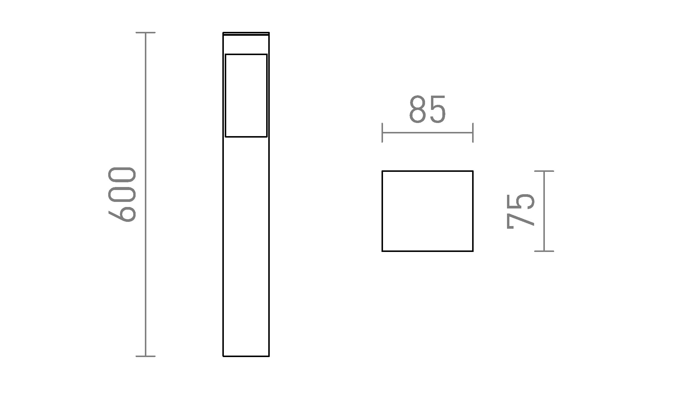 TORIN 60 подова лампа - Product sketch