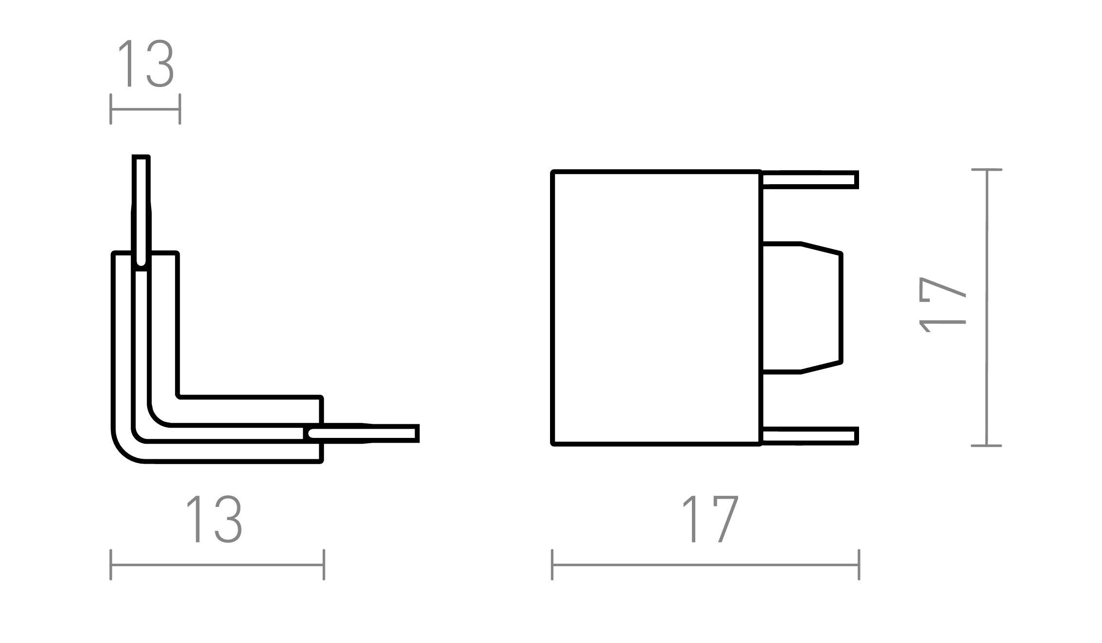 VEGA 90 L conector - Product sketch