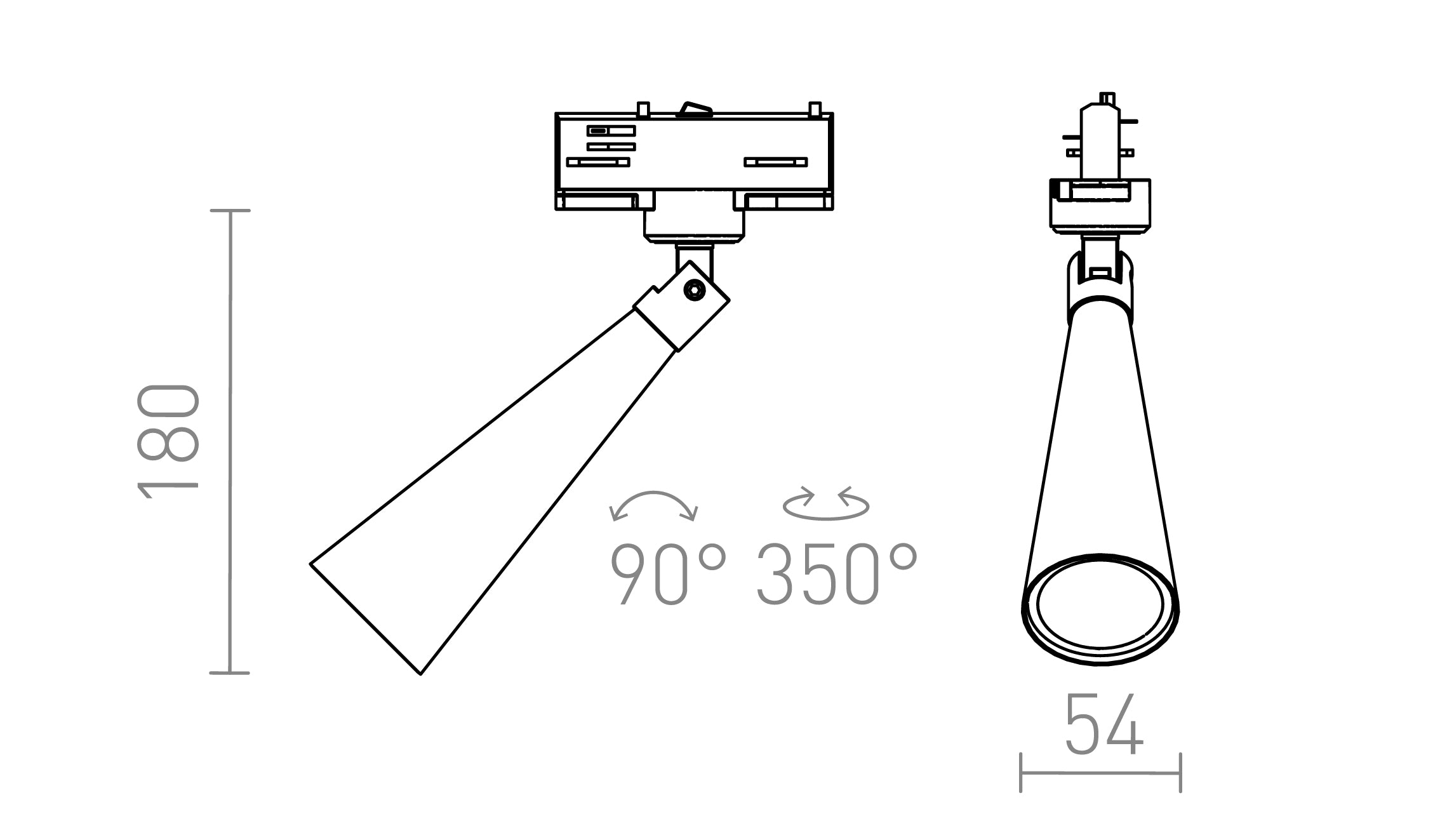 ALEXIS voor 1f. stroomrail - Product sketch