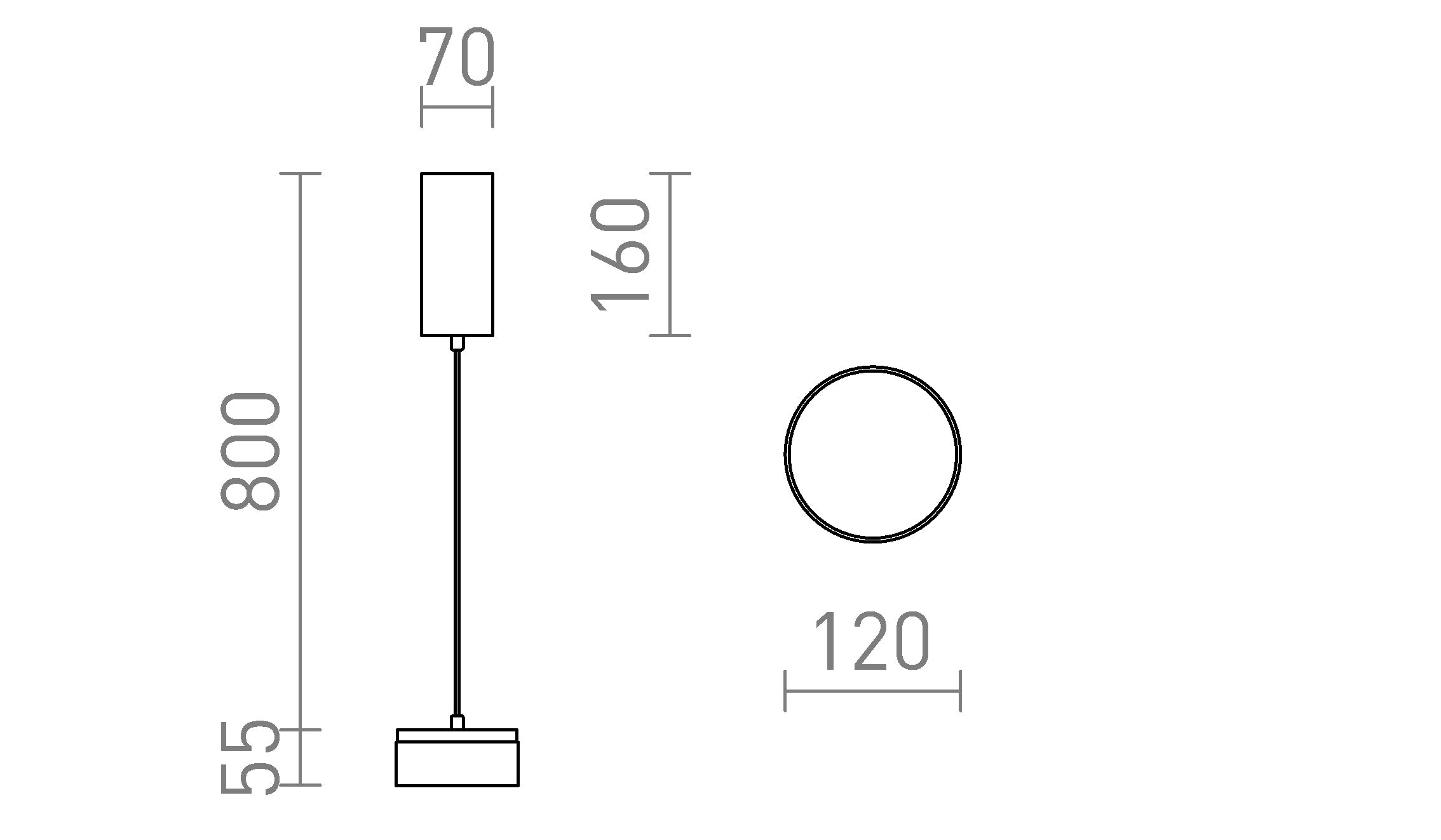 SFERA DIMM висяща лампа - Product sketch