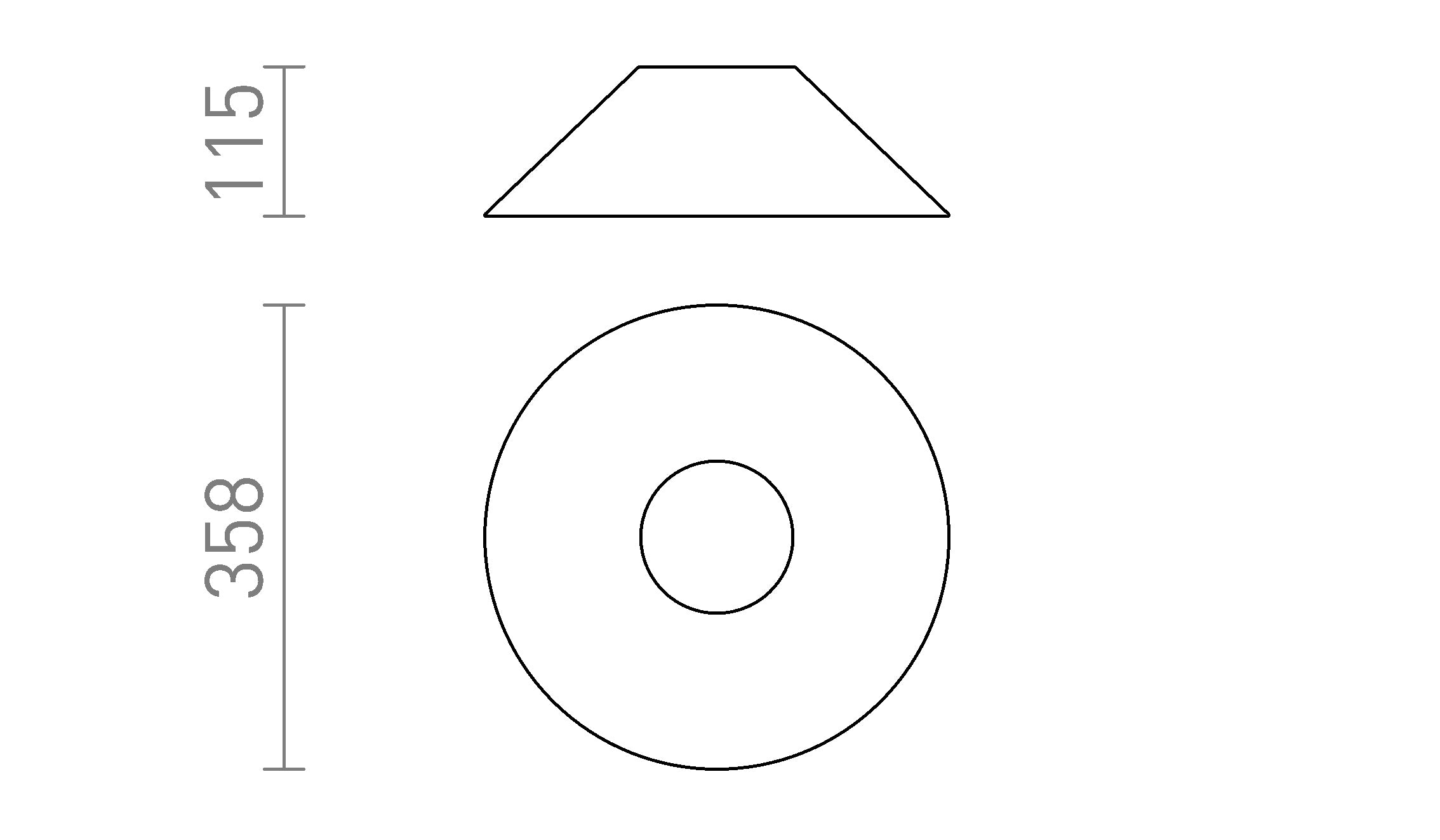 SFERA 36/12 abażur - Product sketch