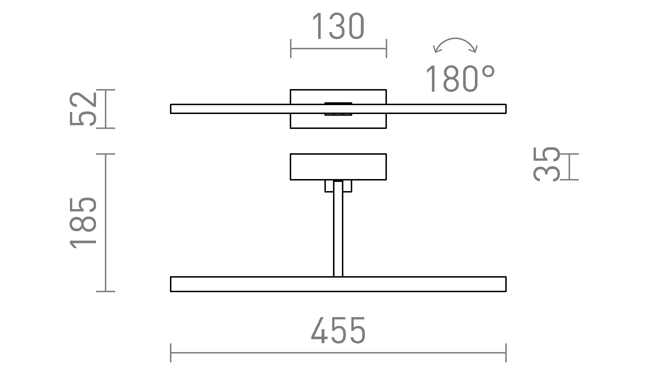 FRESCO 45 murale lampe - Product sketch