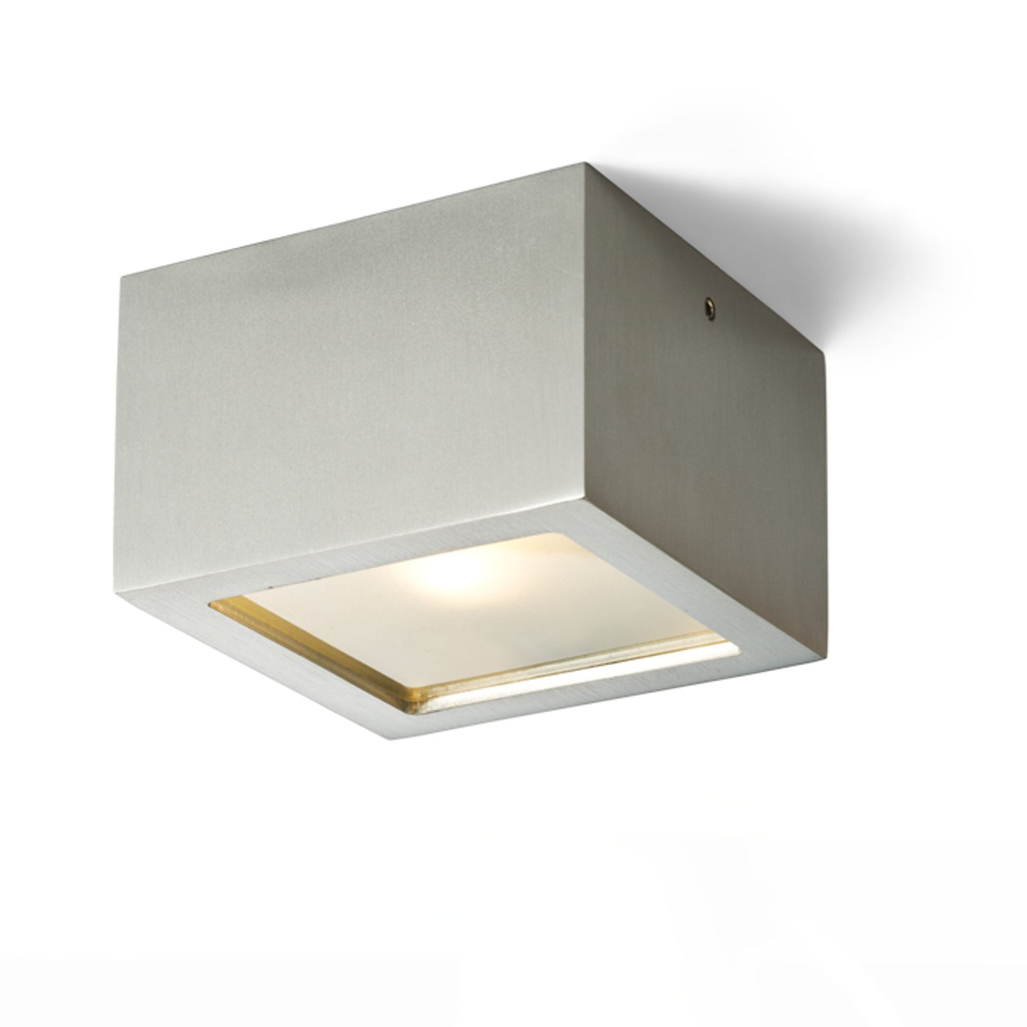 RENDL surface mounted lamp DEZA square aluminum/satinated glass 230V LED G9 5W IP54 R10166 1