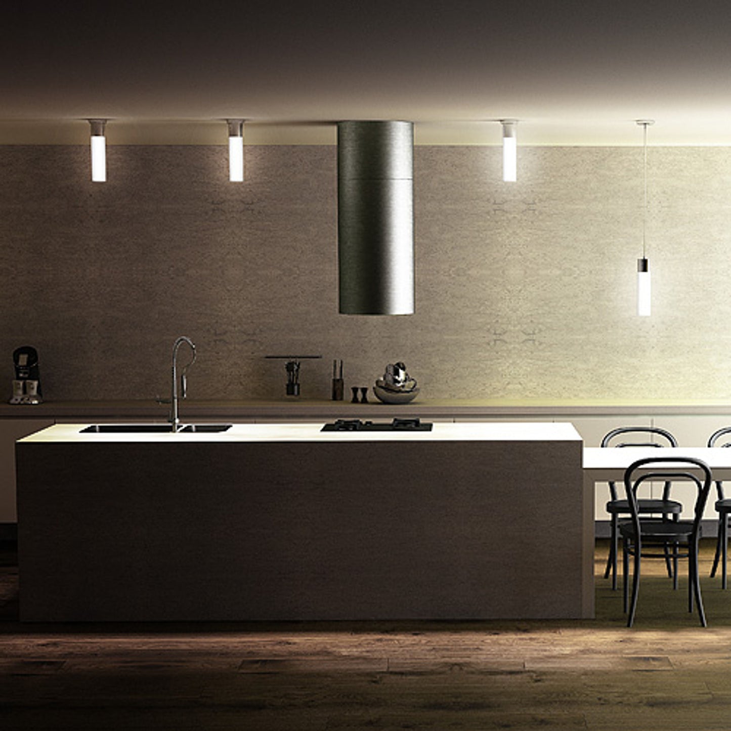 RENDL surface mounted lamp EIGHT ceiling opal-colored glass/chrome 230V LED E27 11W IP44 R10492 3
