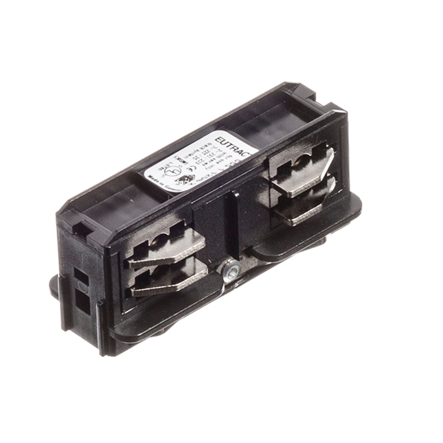 RENDL 3-circuit track system EUTRAC straight joint, electrical black 230V R11318 3